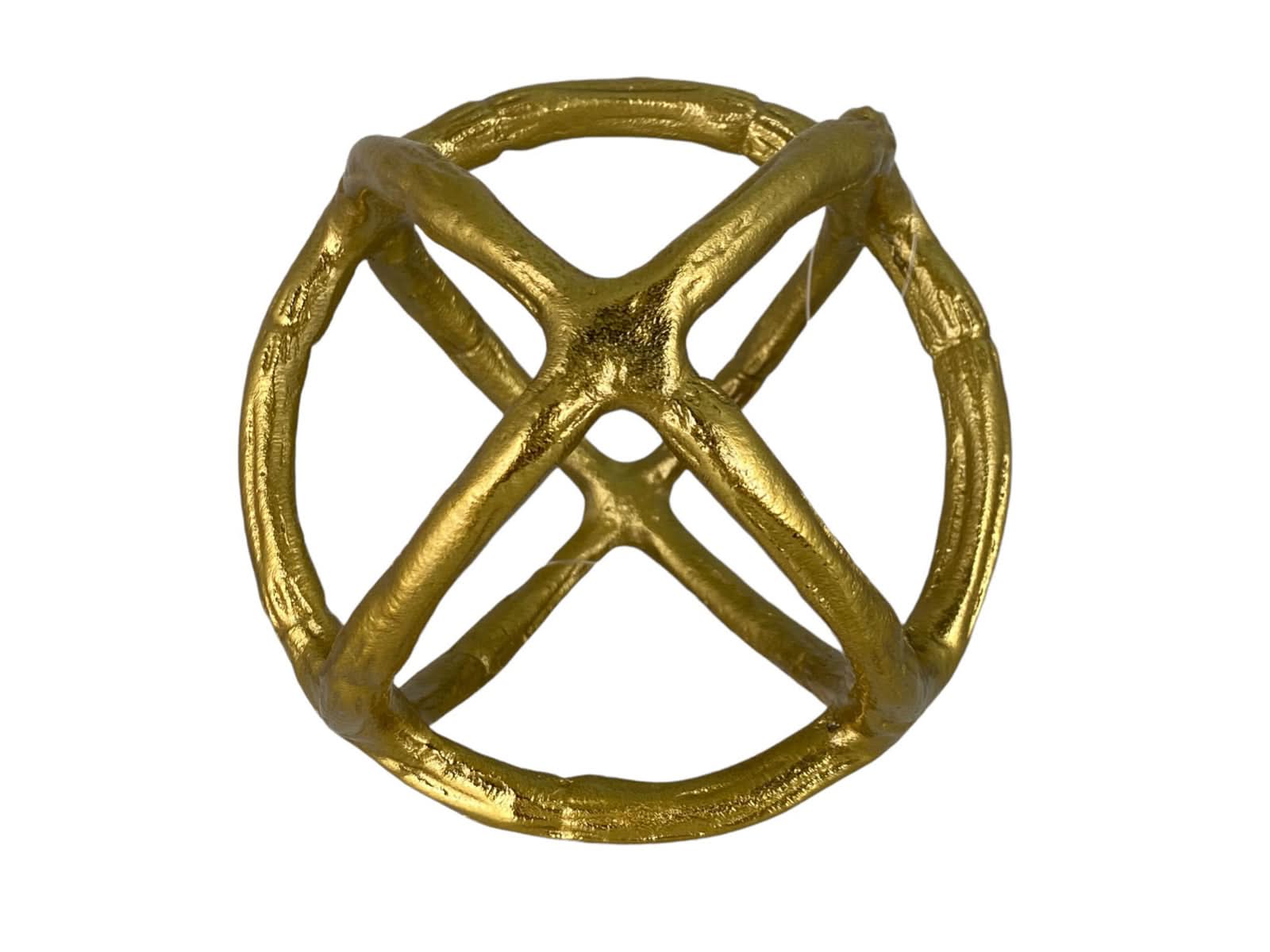 Figura Esfera Aluminio Dorado