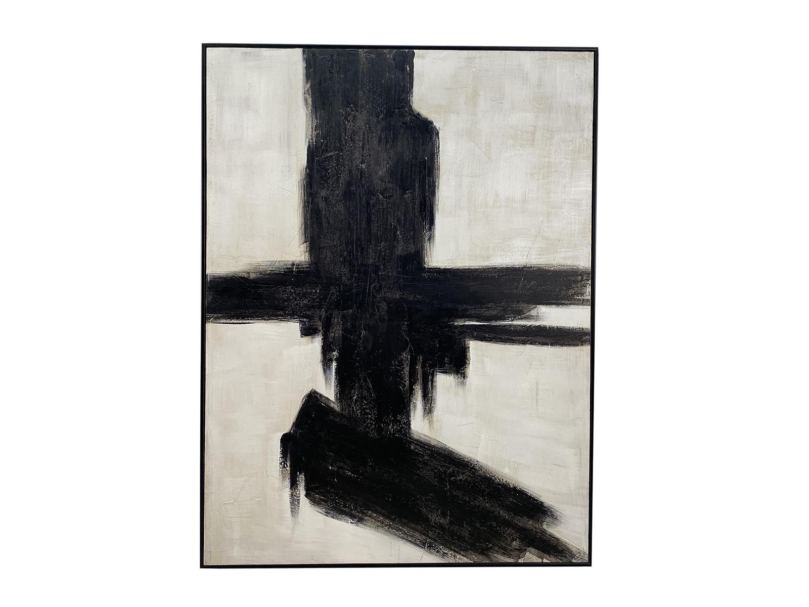 Cuadro Abstracto 92X122 Cm Negro