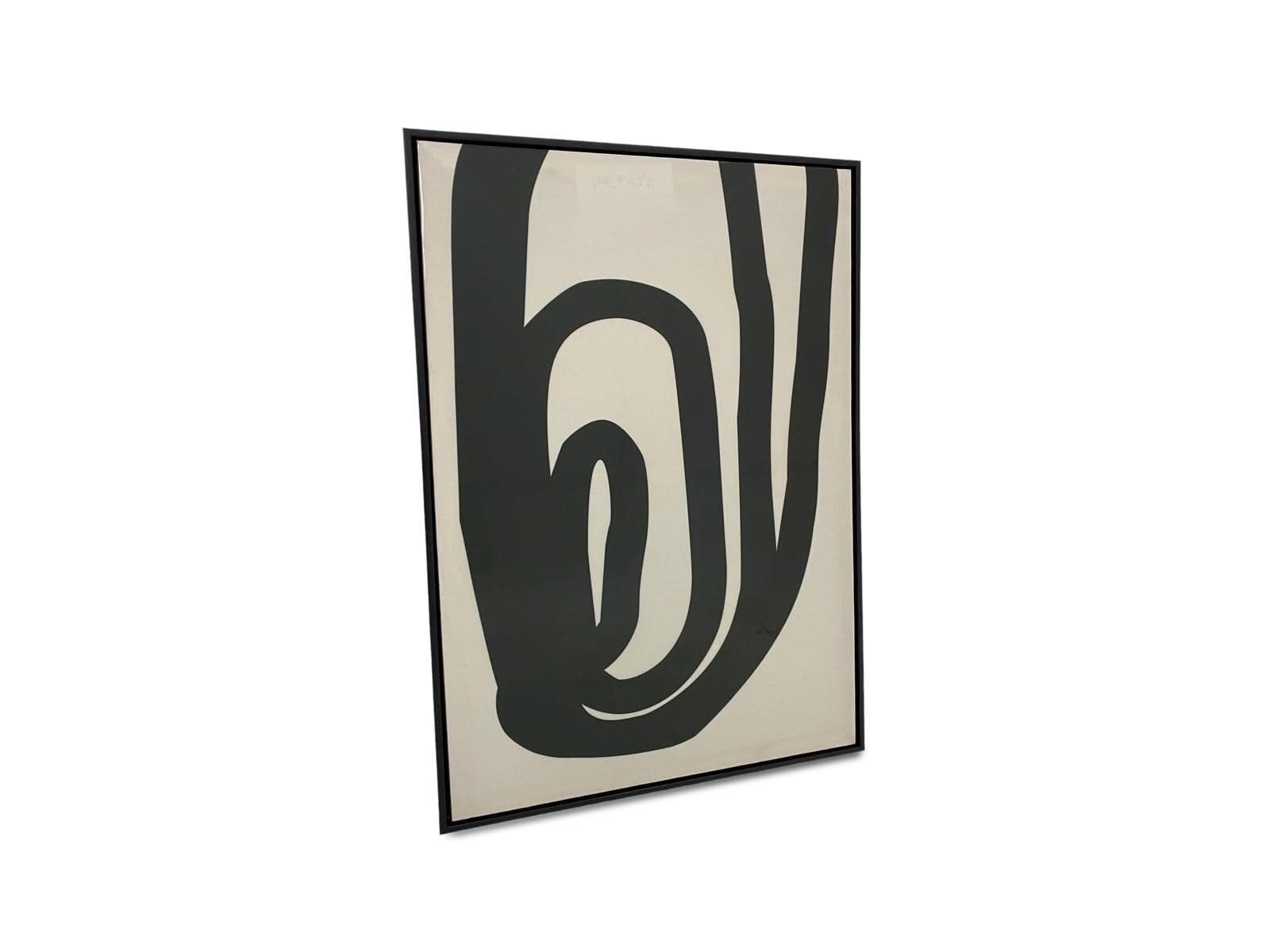 Cuadro Abstracto 50X70 Cm Negro Circulos