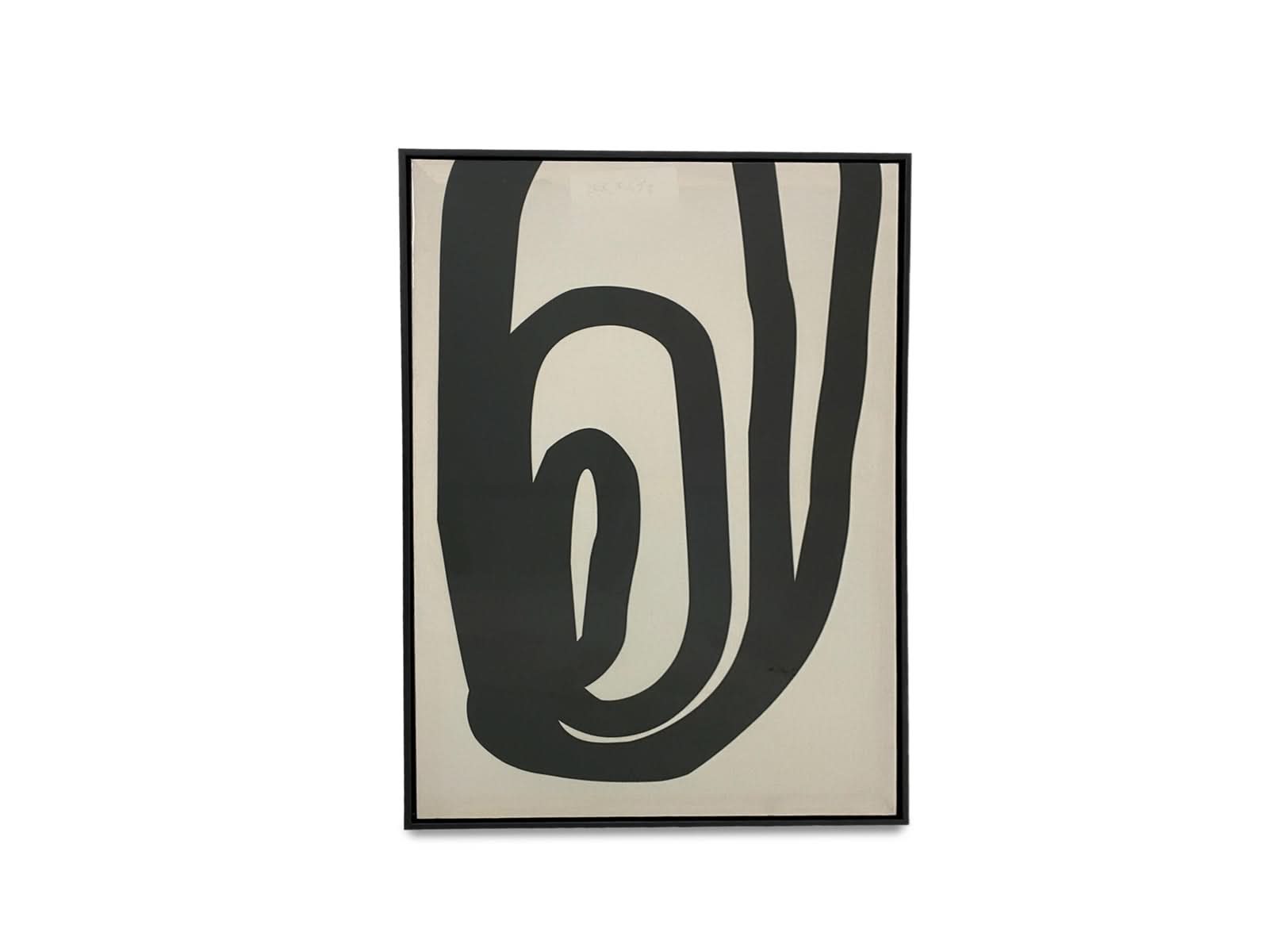 Cuadro Abstracto 50X70 Cm Negro Circulos