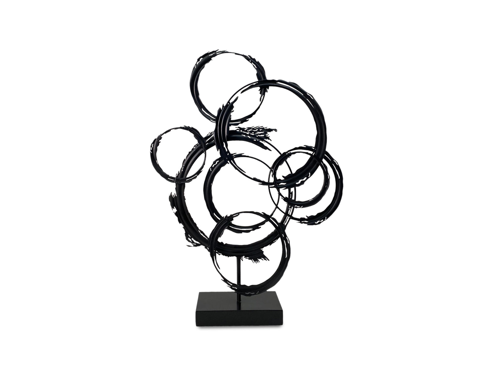 Figura Decorativa Abstracta Hierro 40 Cm Negro