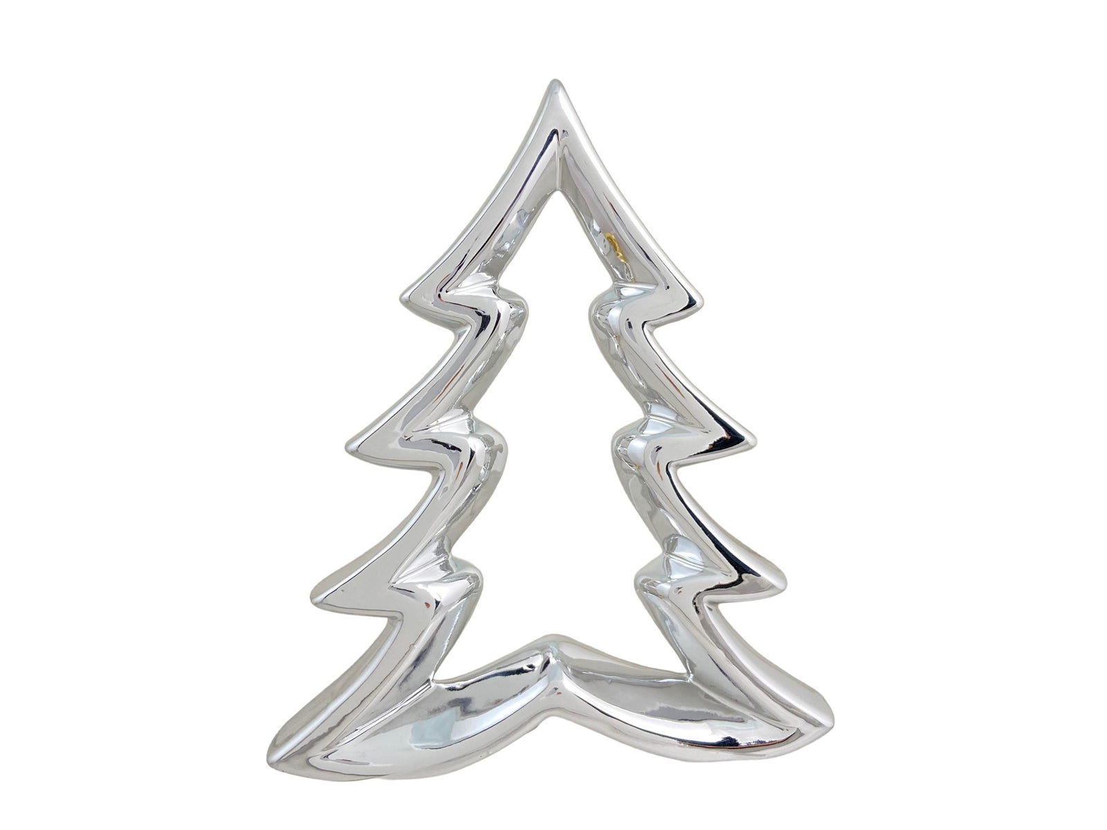 Figura Arbol Navidad 9X11Cm Plata