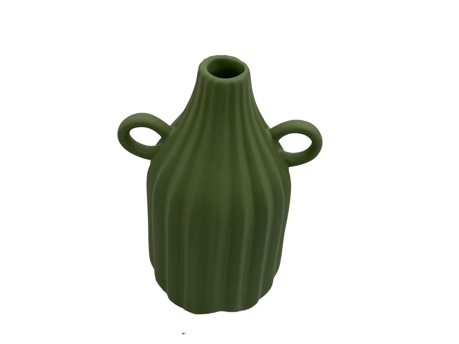 Florero Ceramica Verde