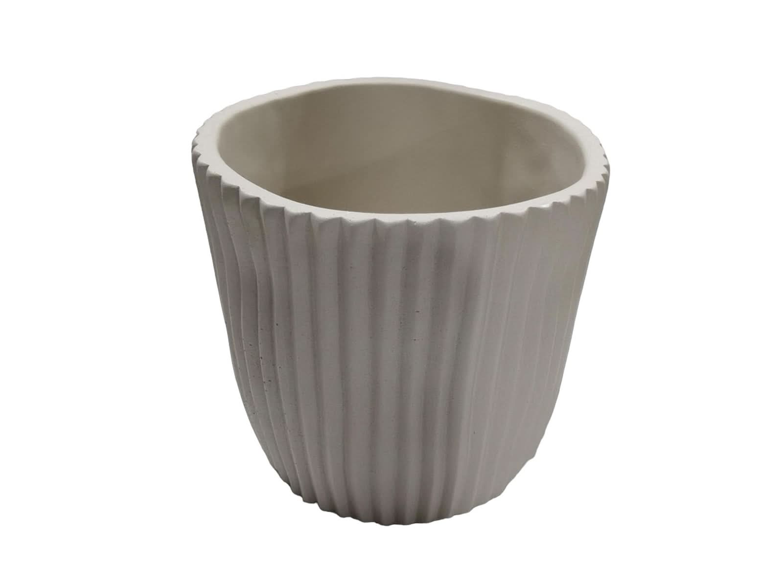 Maceta Cemento Blanco