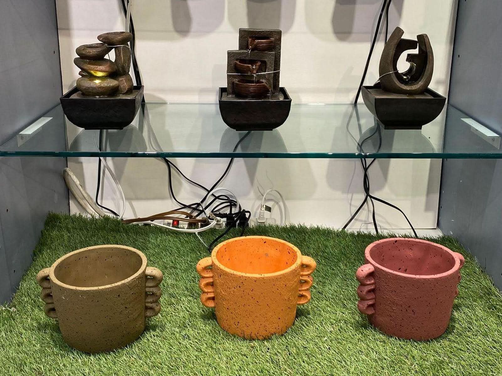 Maceta Cemento Naranja