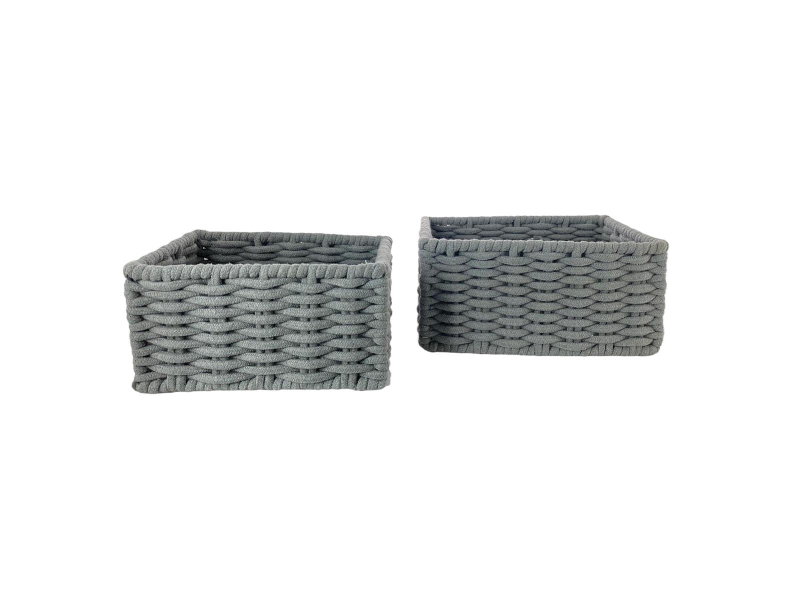 Set X2 Cestos Decorativos 29Cm Café
