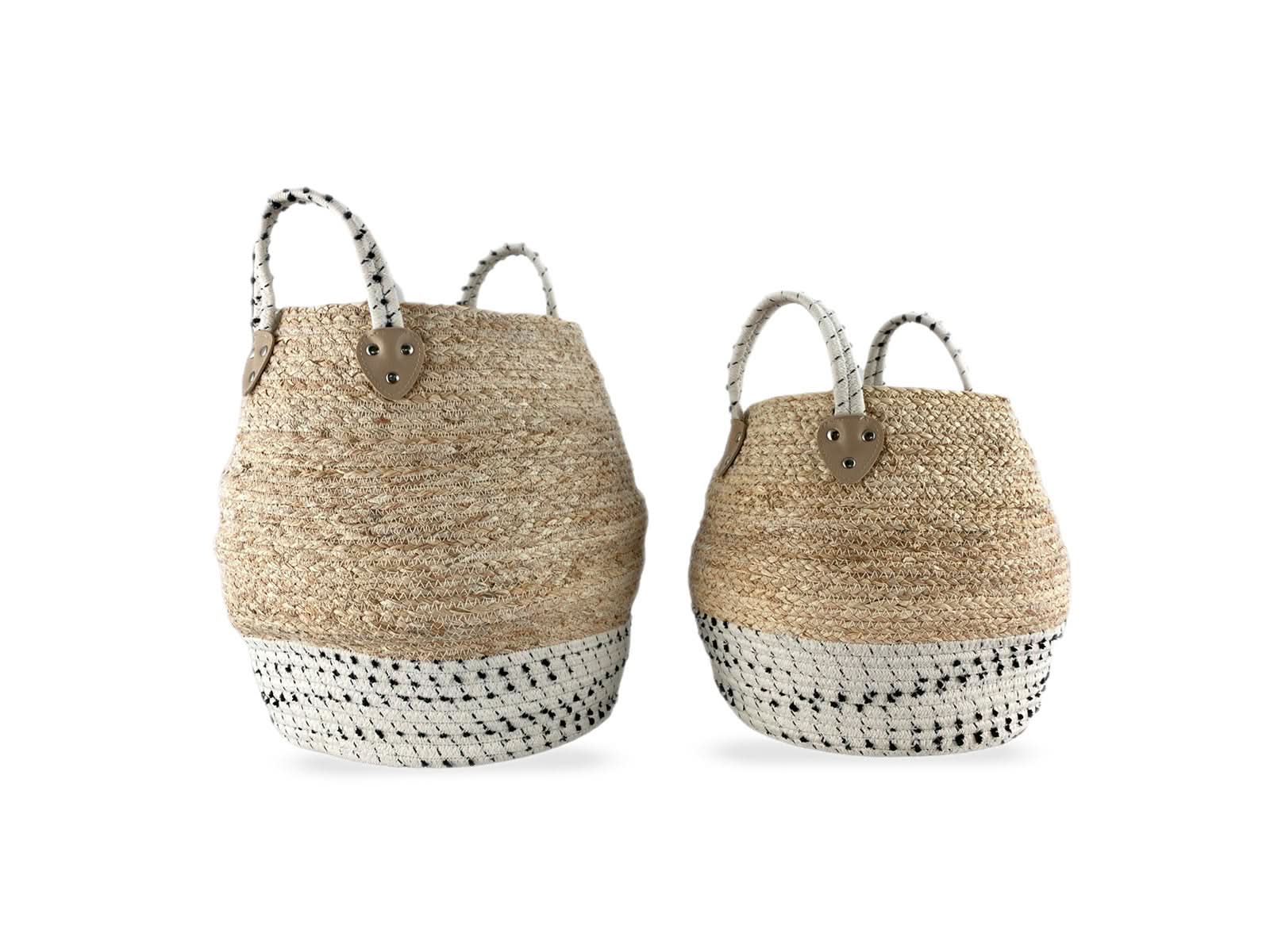 Set X2 Cestos Decorativos 38Cm Café