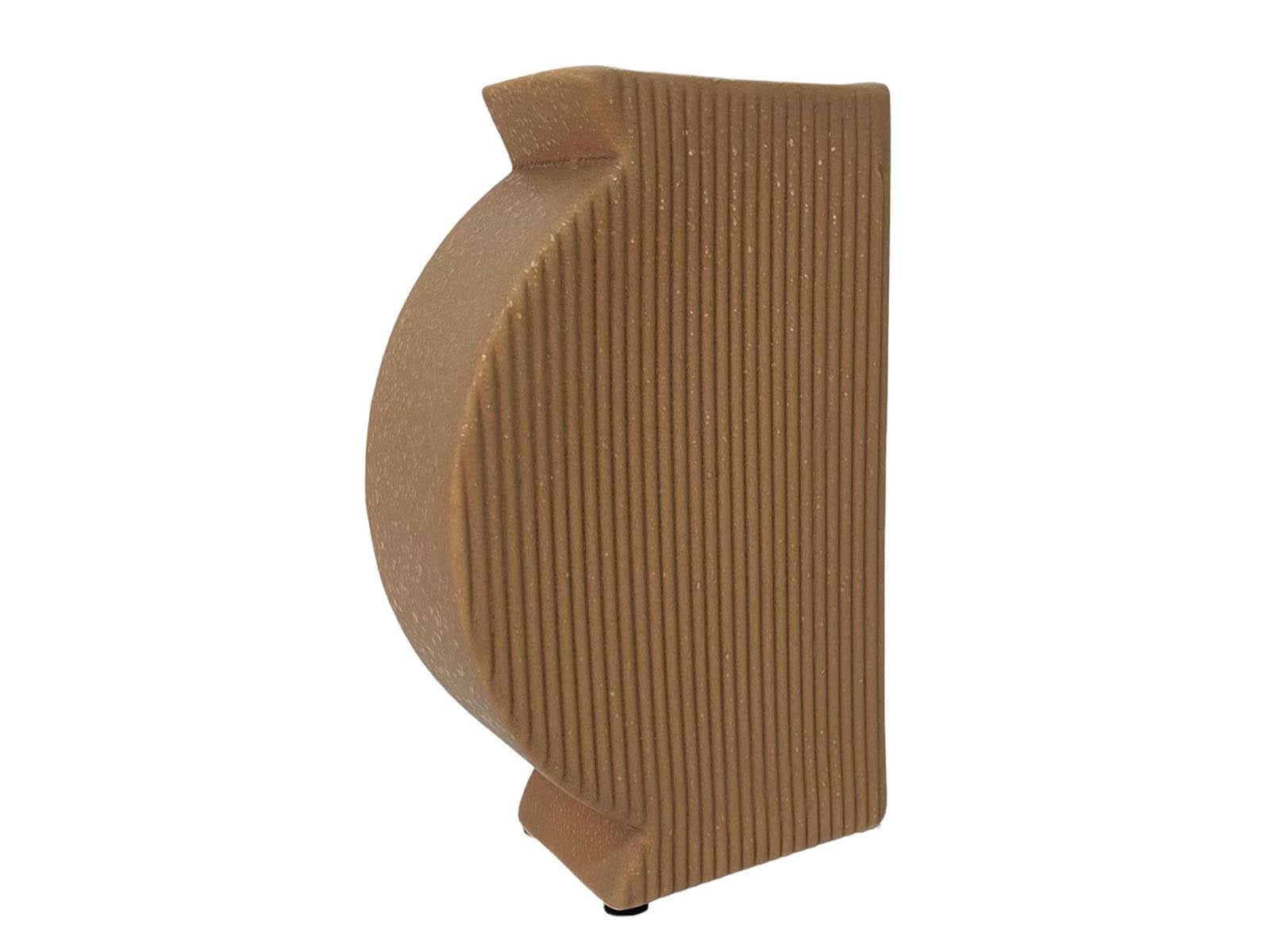 Florero Ceramica 18Cm Cafe