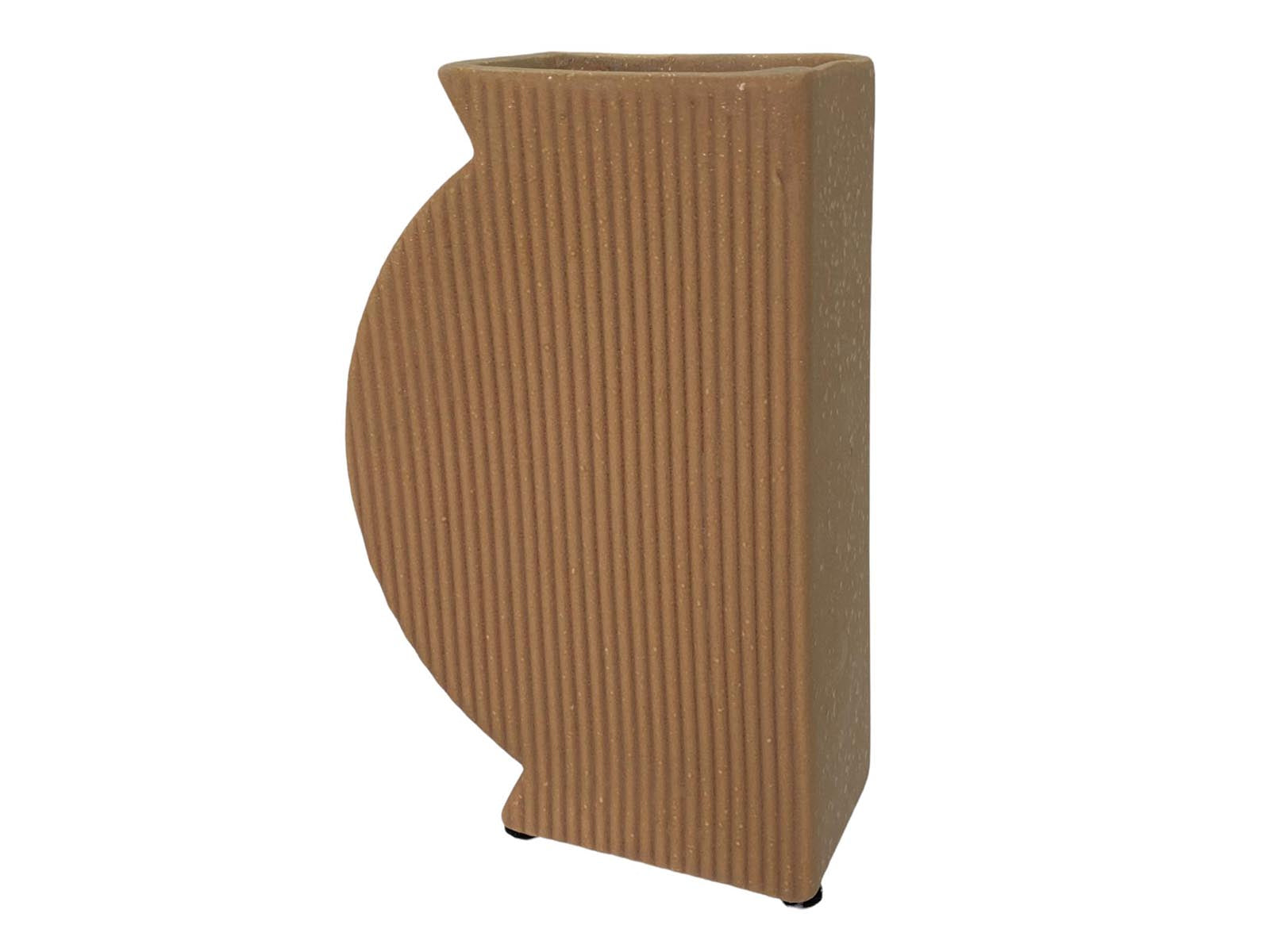 Florero Ceramica 18Cm Cafe