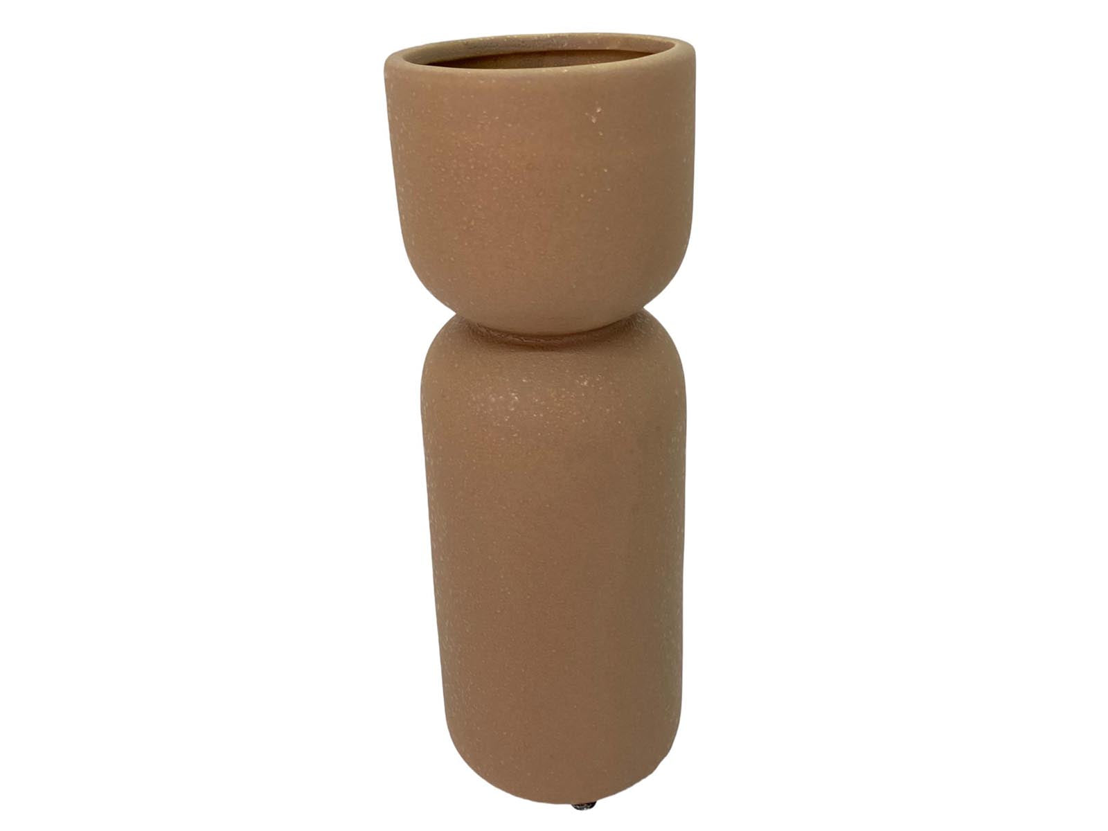 Florero Ceramica 24Cm Beige