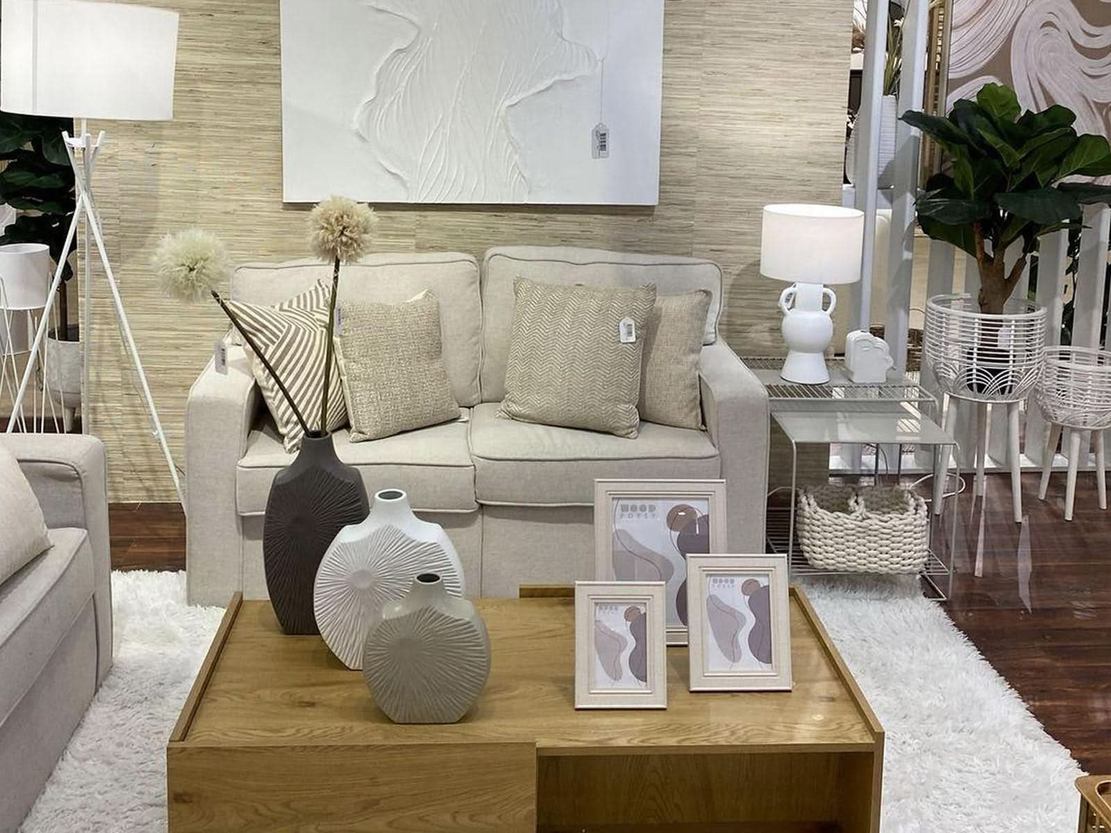 Florero Ceramica 42Cm Gris