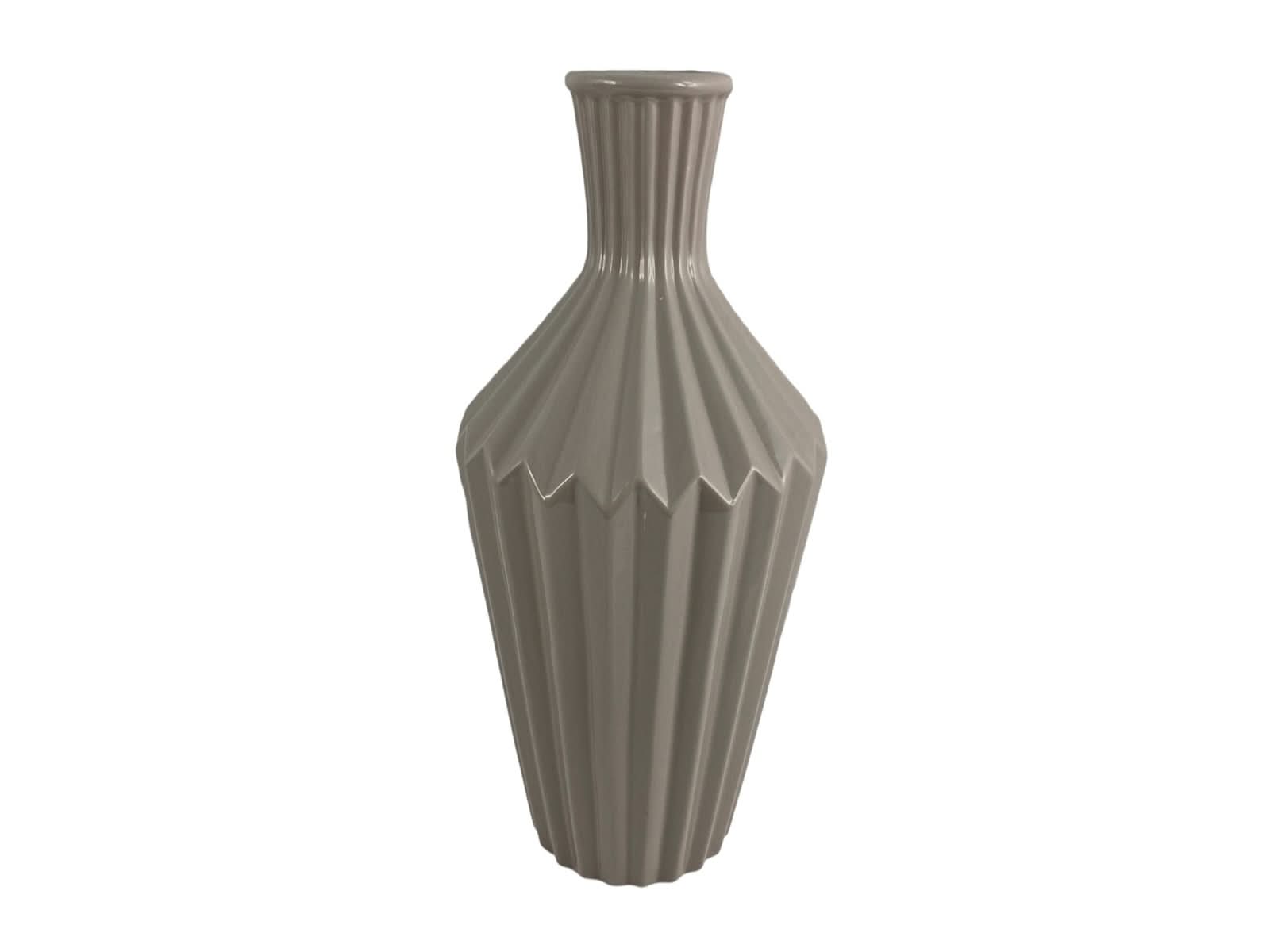 Florero Ceramica 39Cm Blanco
