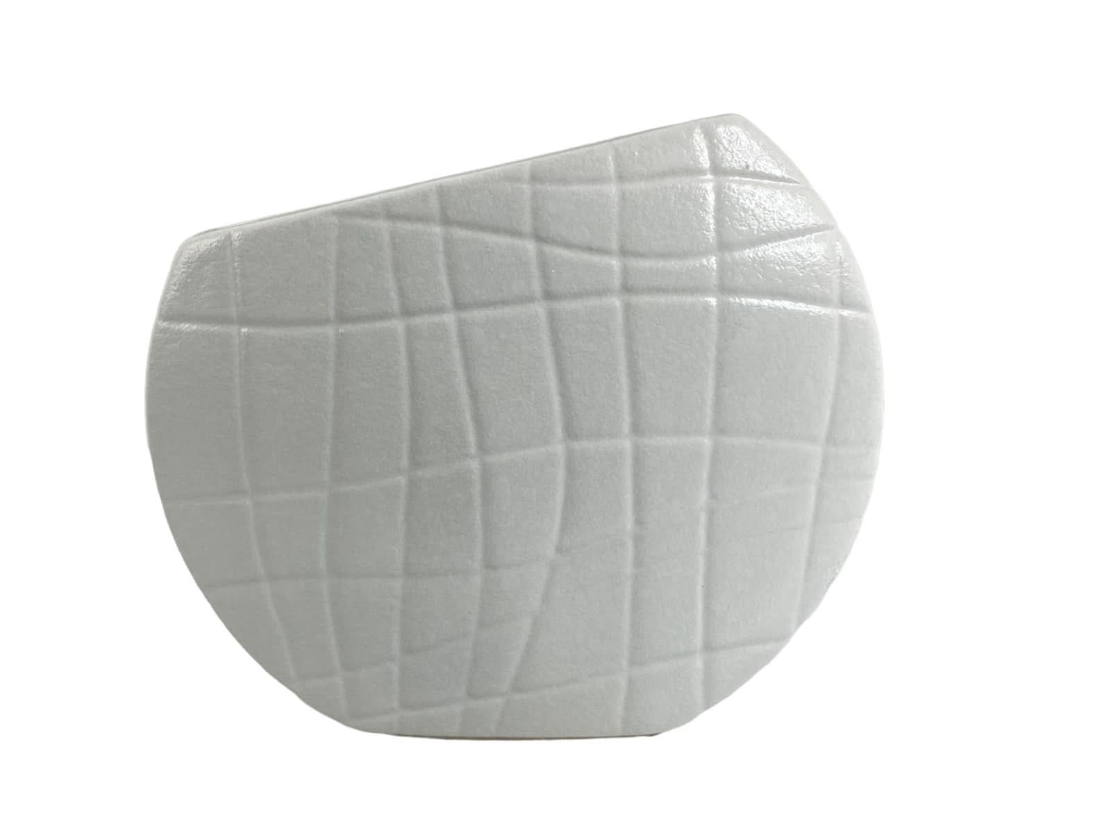 Florero Ceramica Blanco 20 cm