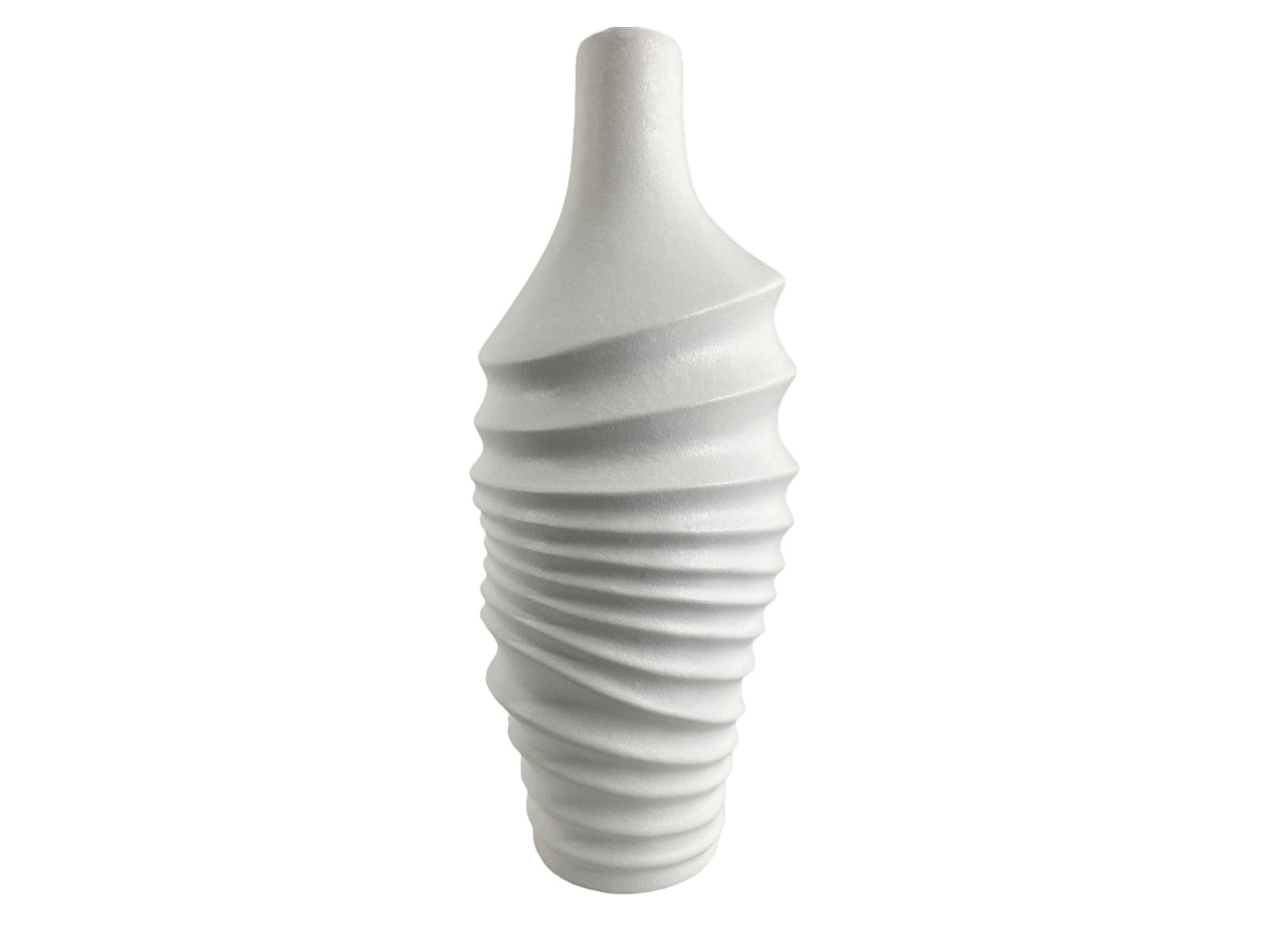 Florero Ceramica Blanco Turritella