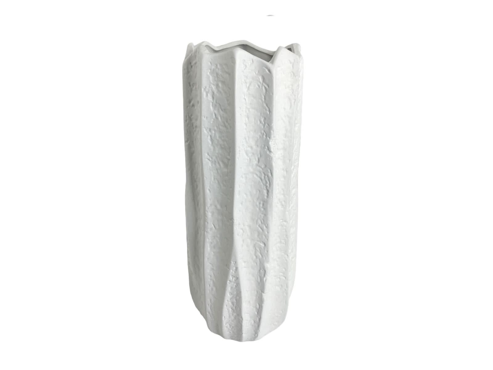 Florero Ceramica 40Cm Blanco