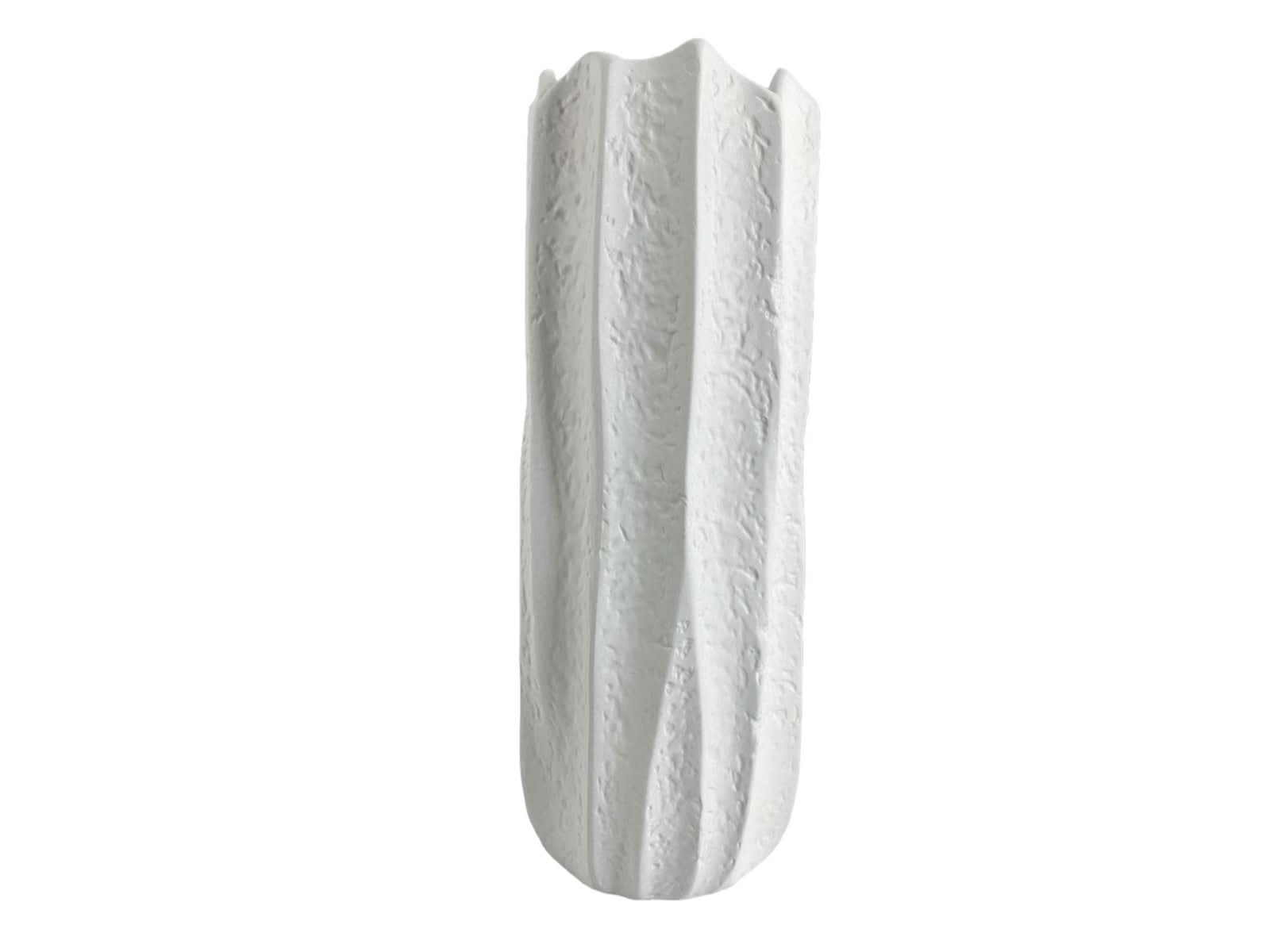 Florero Ceramica 40Cm Blanco