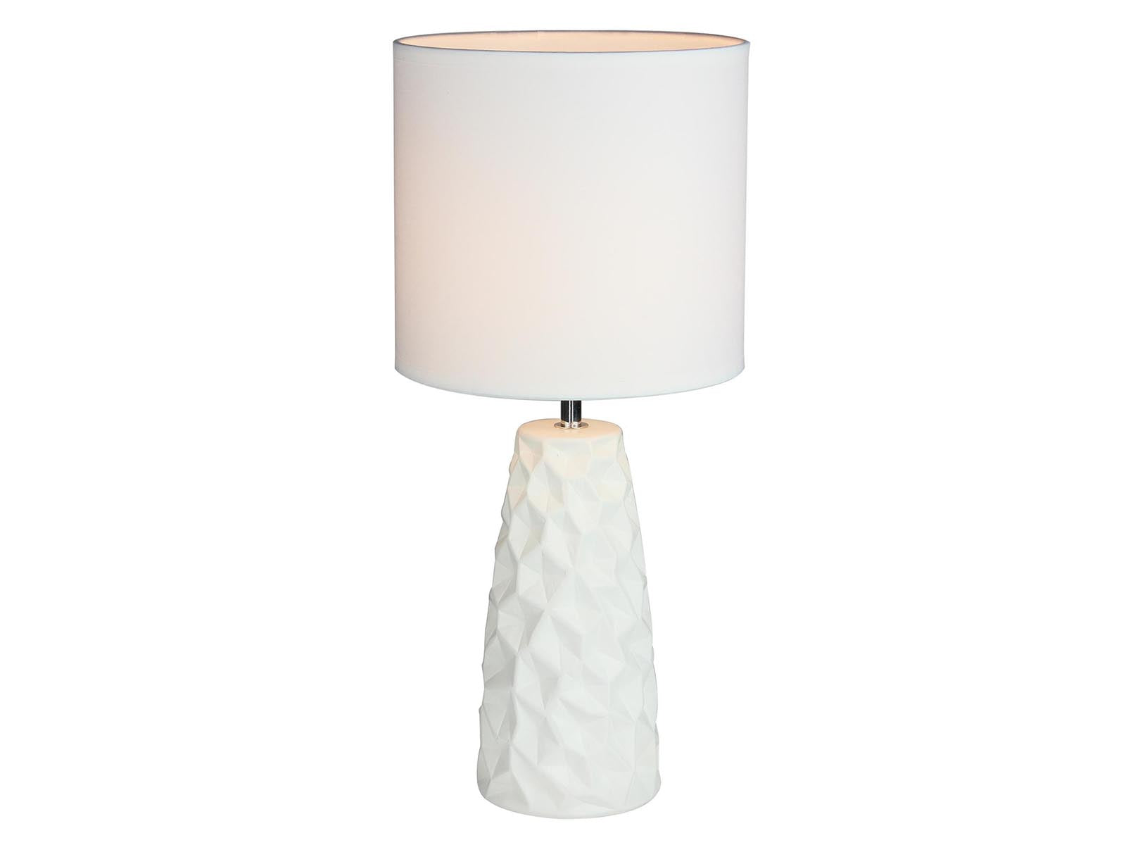 Lampara De Mesa De Ceramica 43.6X20 Cm Artsy Neutral Blanca