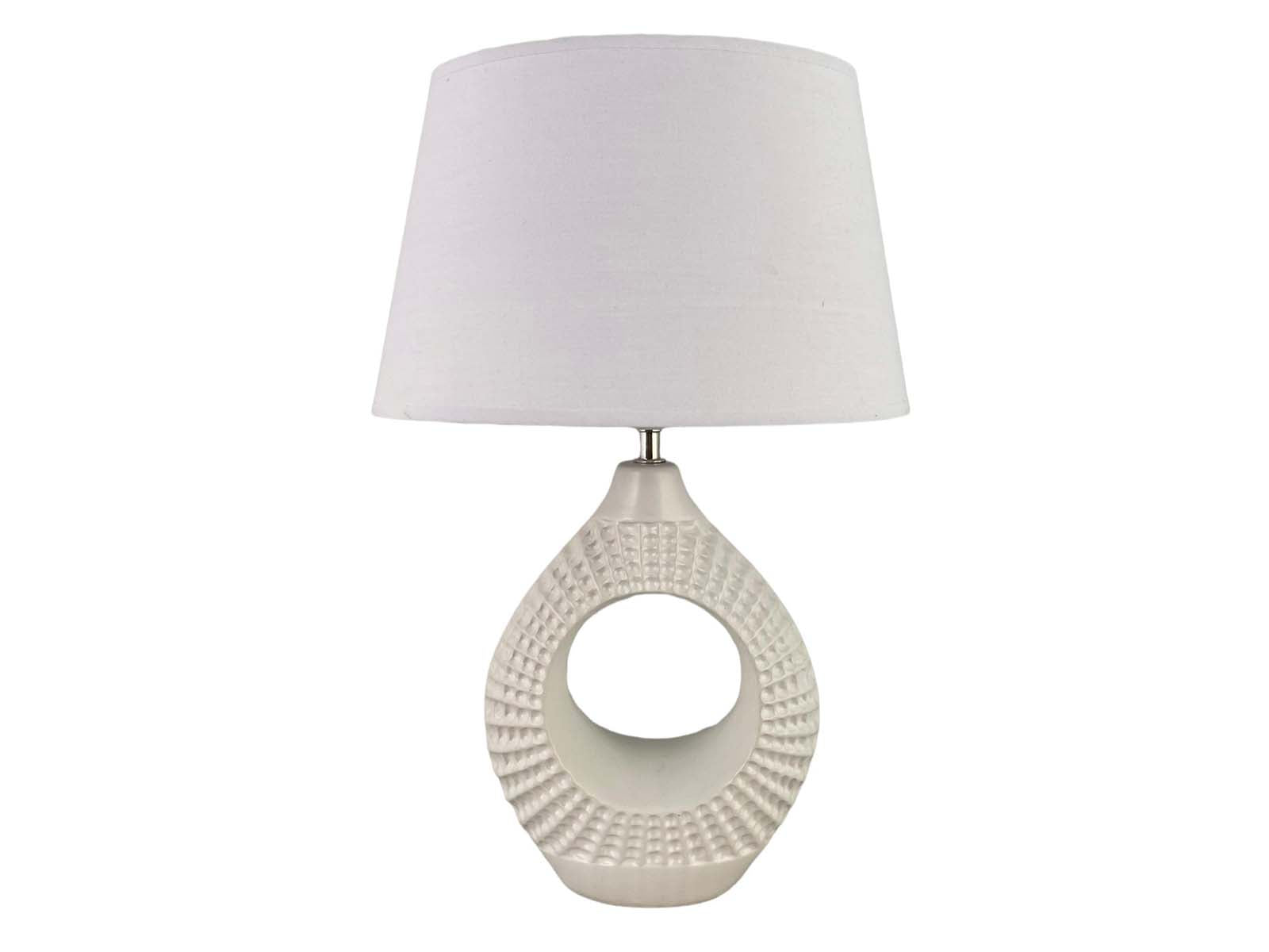 Lampara De Mesa Base Ceramica