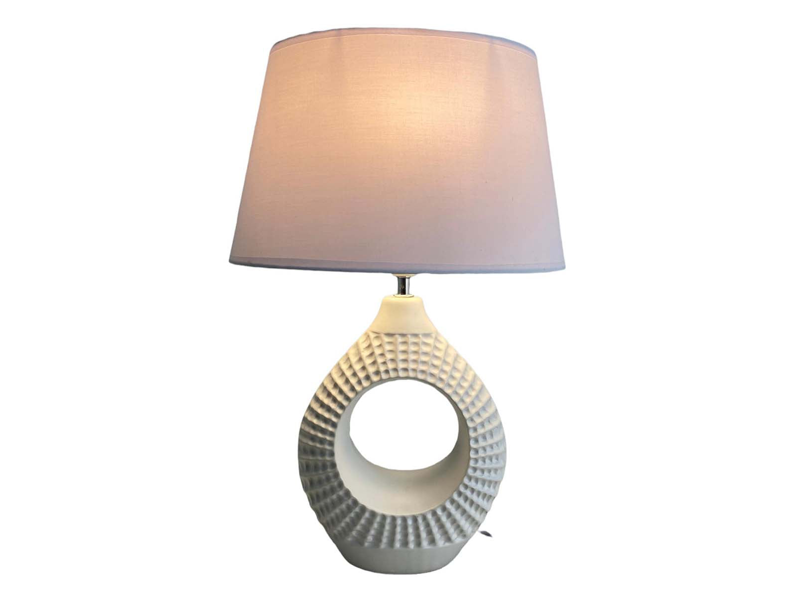 Lampara De Mesa Base Ceramica