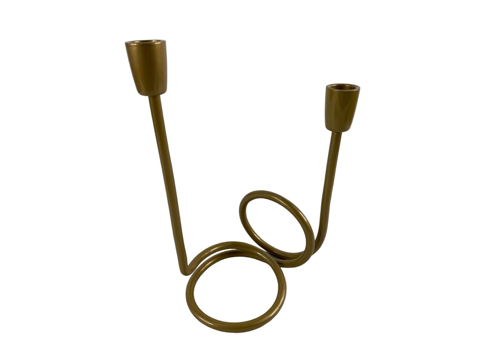 Candelabro Aluminio 26Cm Dorado