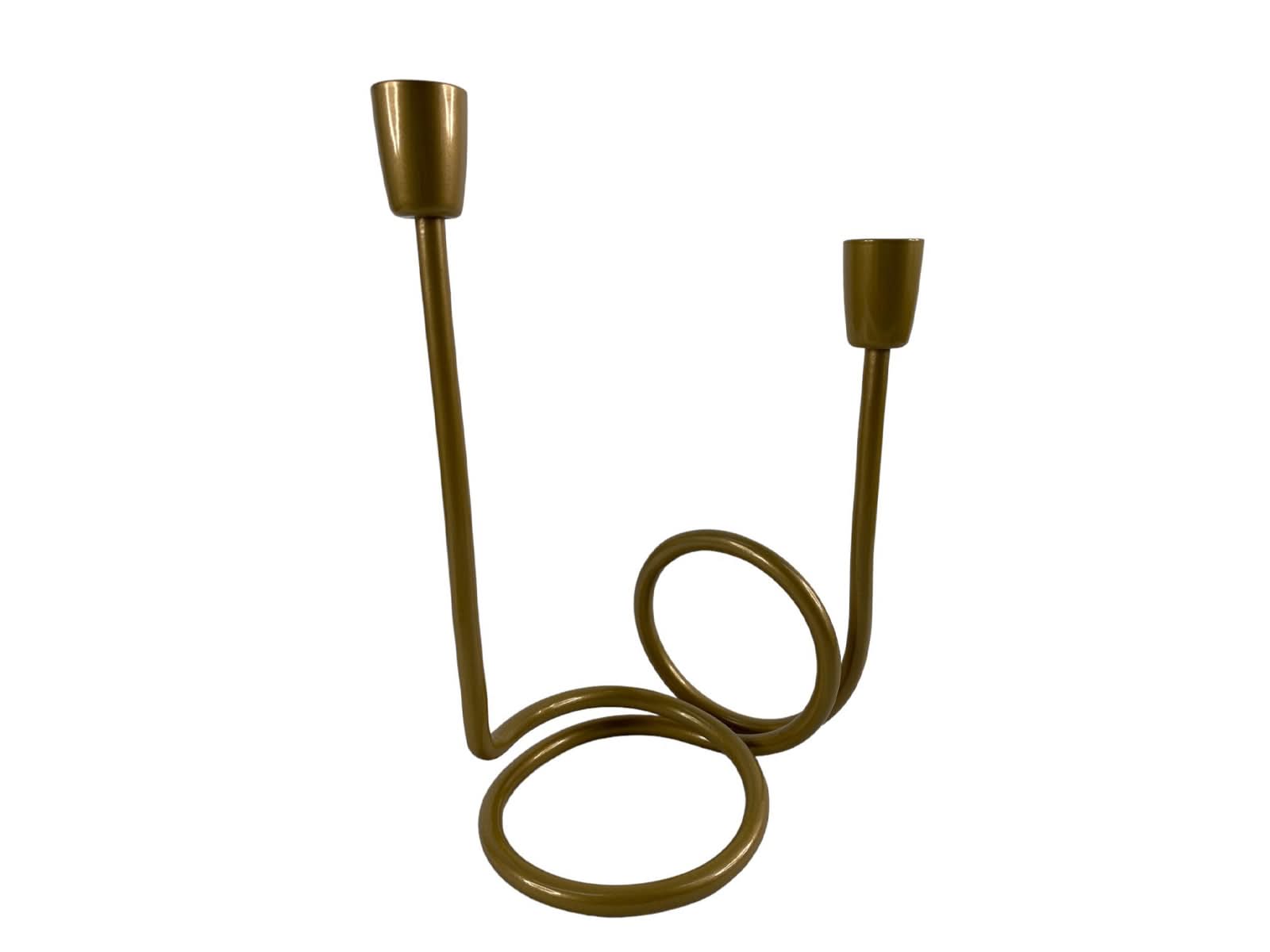 Candelabro Aluminio 26Cm Dorado