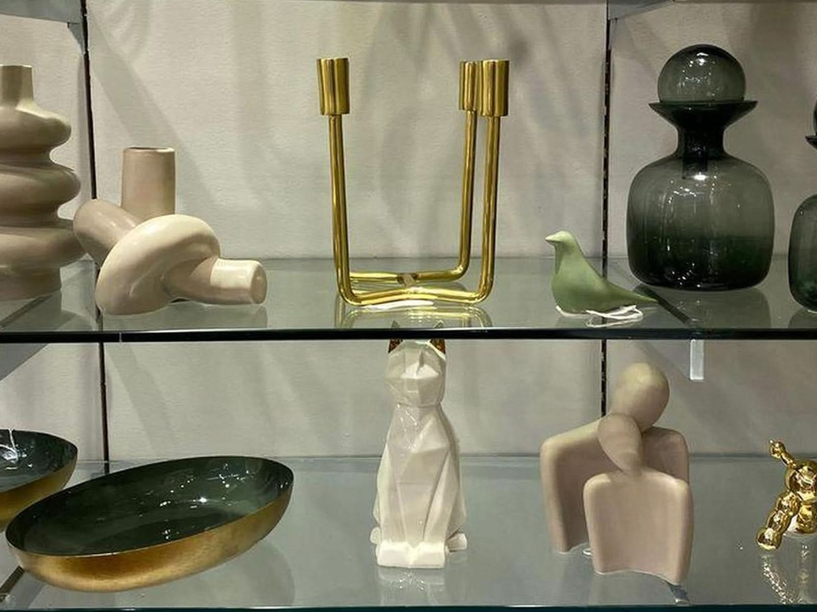 Candelabro Aluminio Dorado