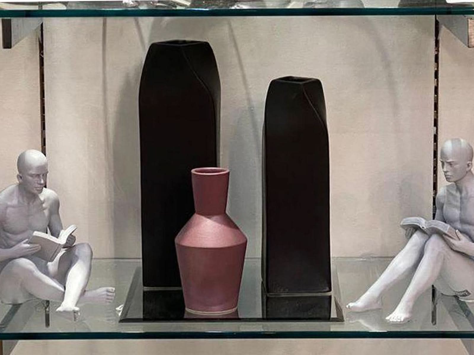 Florero Dolomita Negro