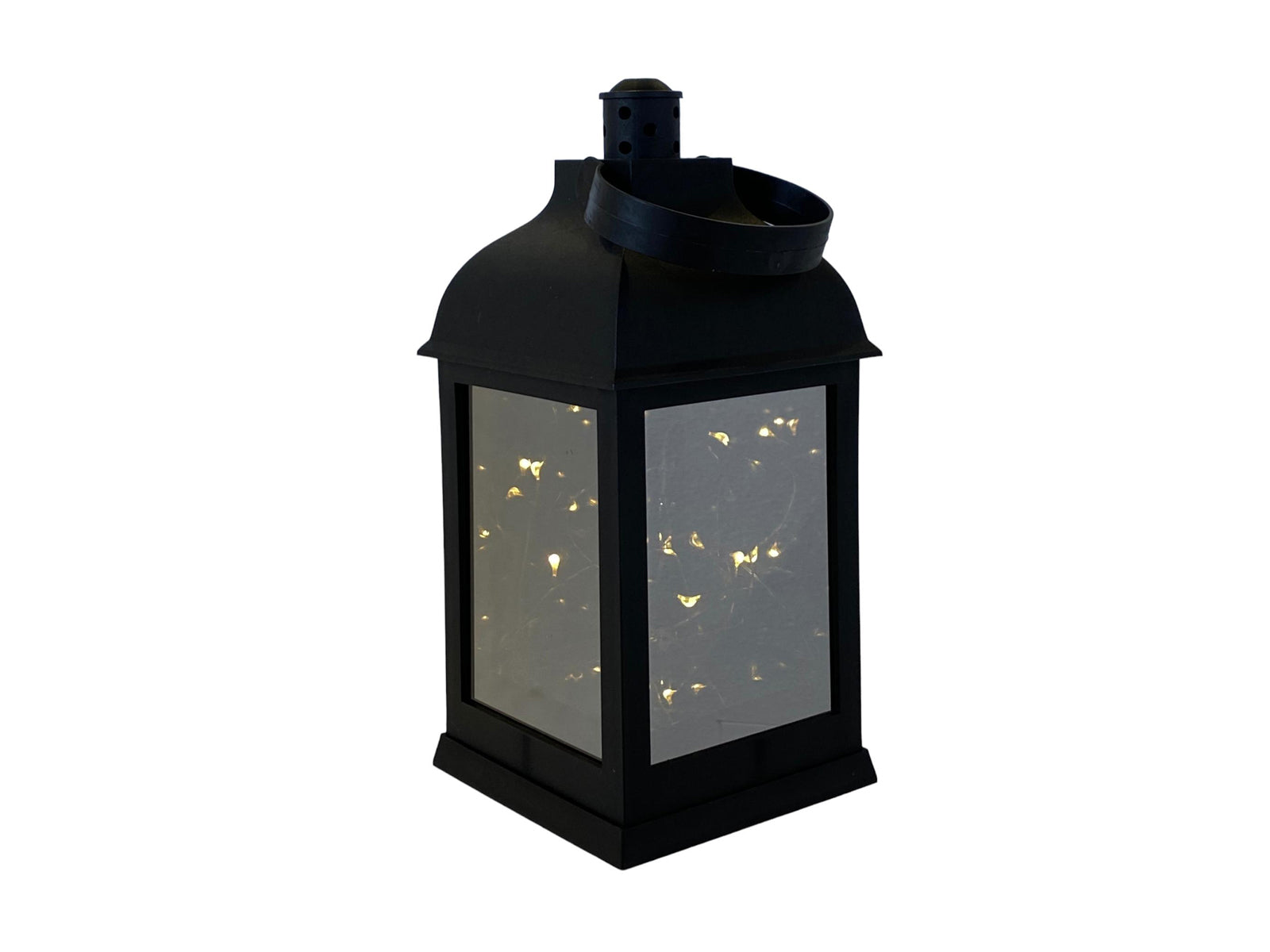 Candelabro Con Luz 11X23Cm Negro