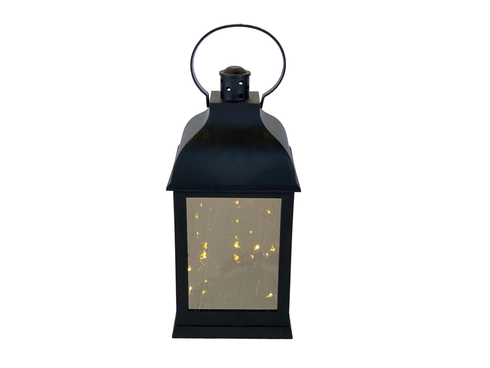 Candelabro Con Luz 11X23Cm Negro