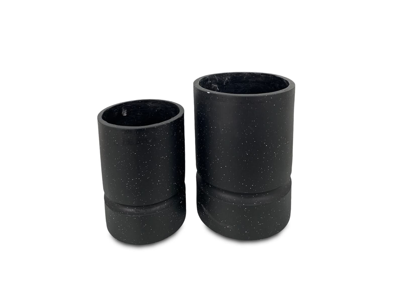 Set X 2 Macetas 27X40Cm Negro