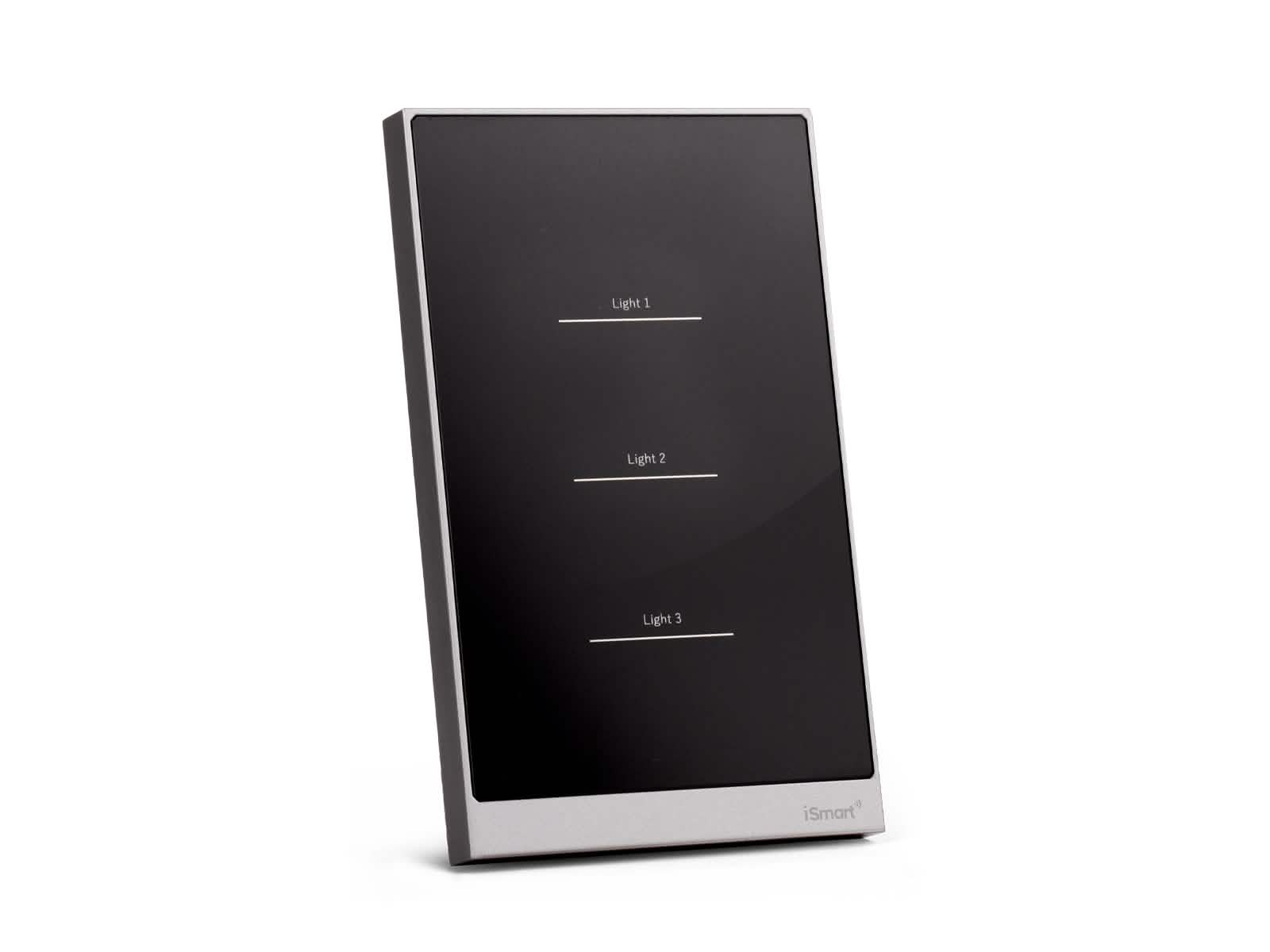 Switch Panel Negro 3 Toques iSmart