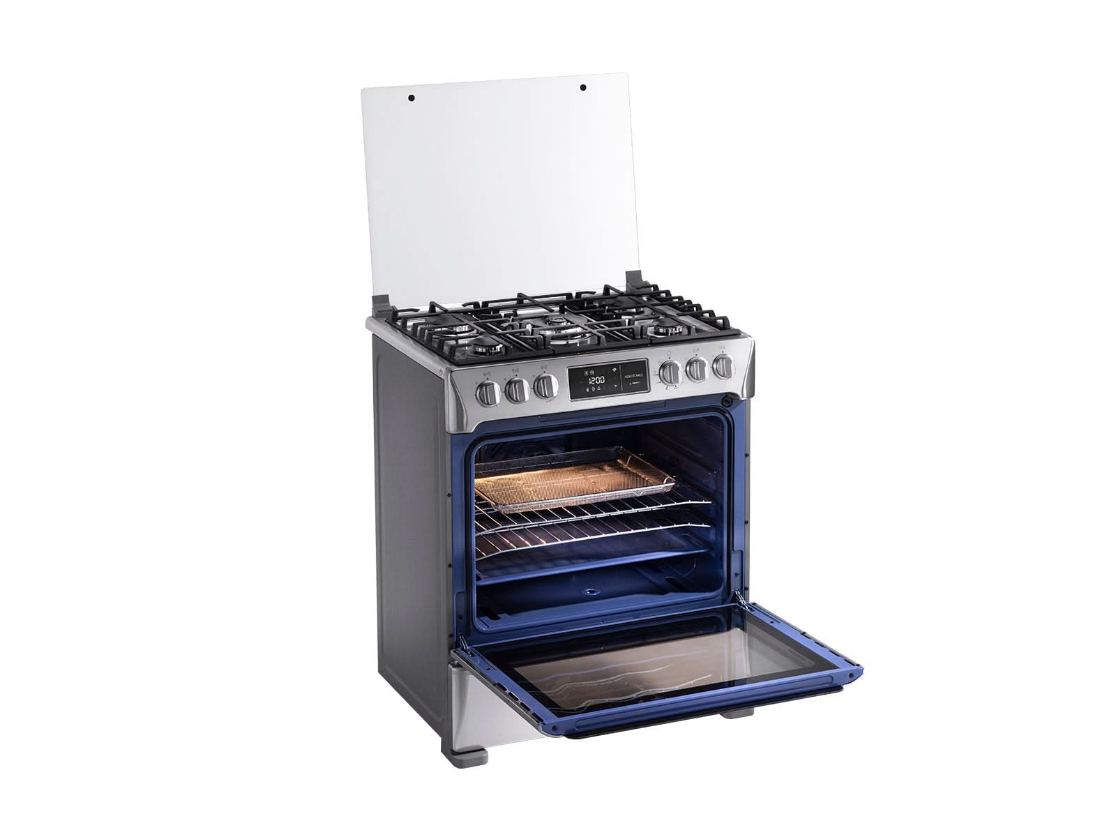 Cocina A Gas Smart Montecarlo Zafiro 5 Quemadores Croma 30" Indurama