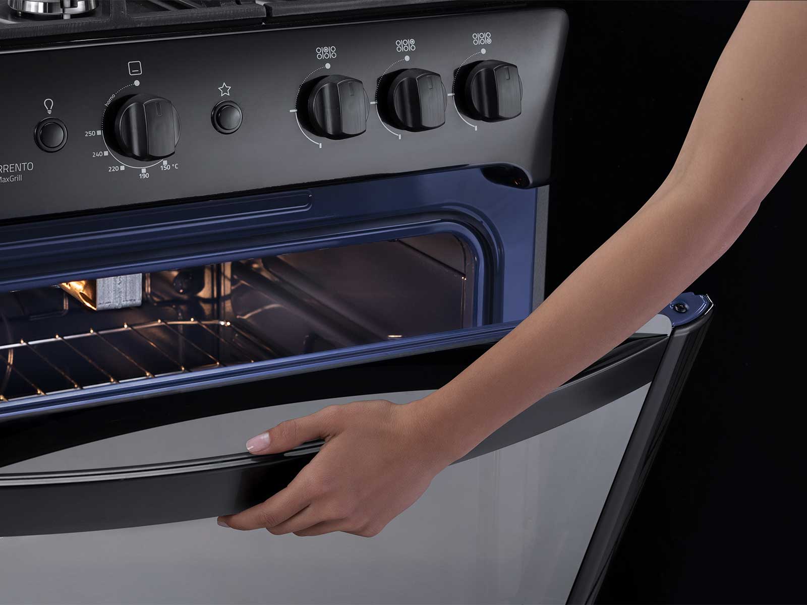 Cocina A Gas Ferrara Maxgrill Zafiro 24" Indurama