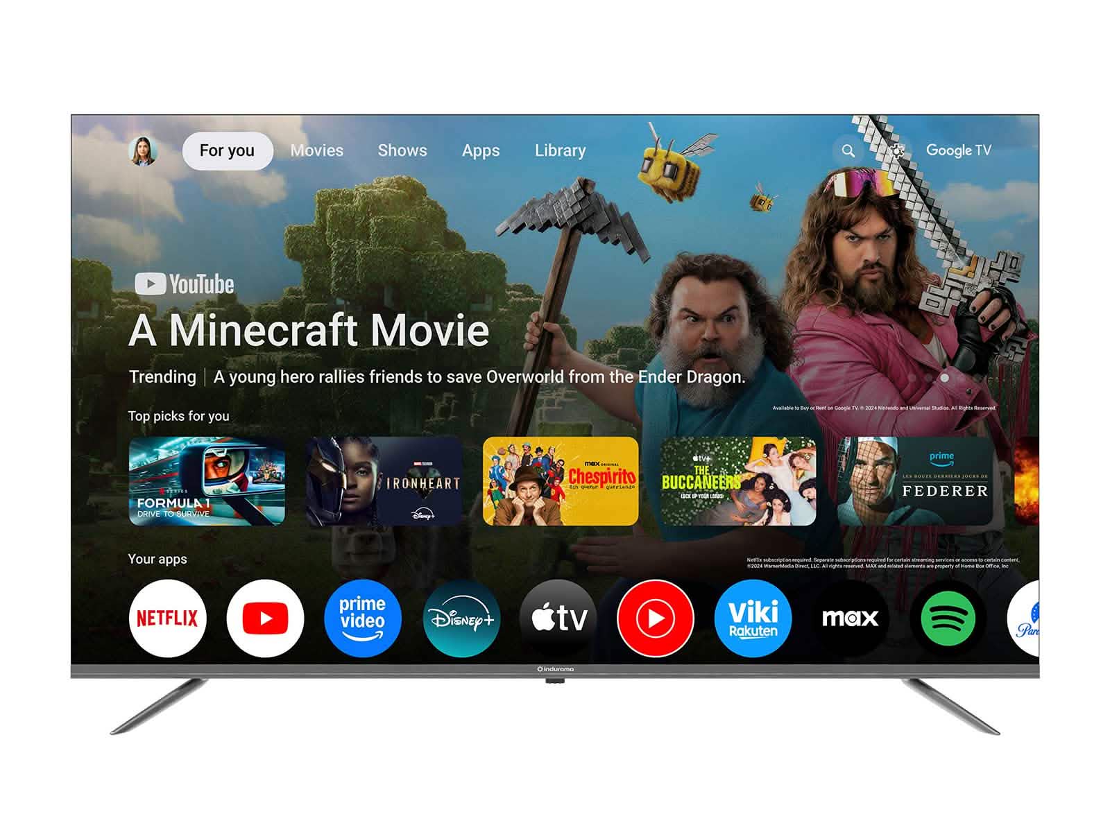 Televisor 58" UHD 4K Google TV Indurama