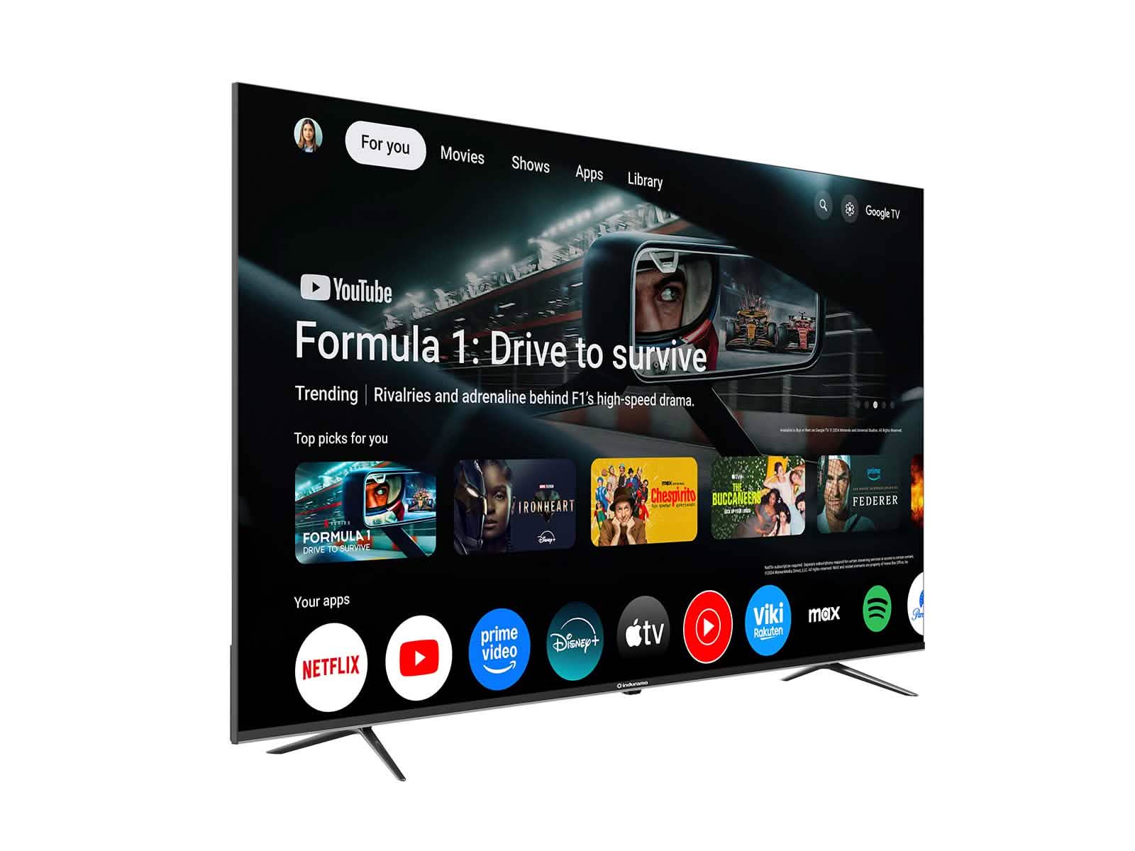 Televisor 75" QLED 4K UHD Indurama