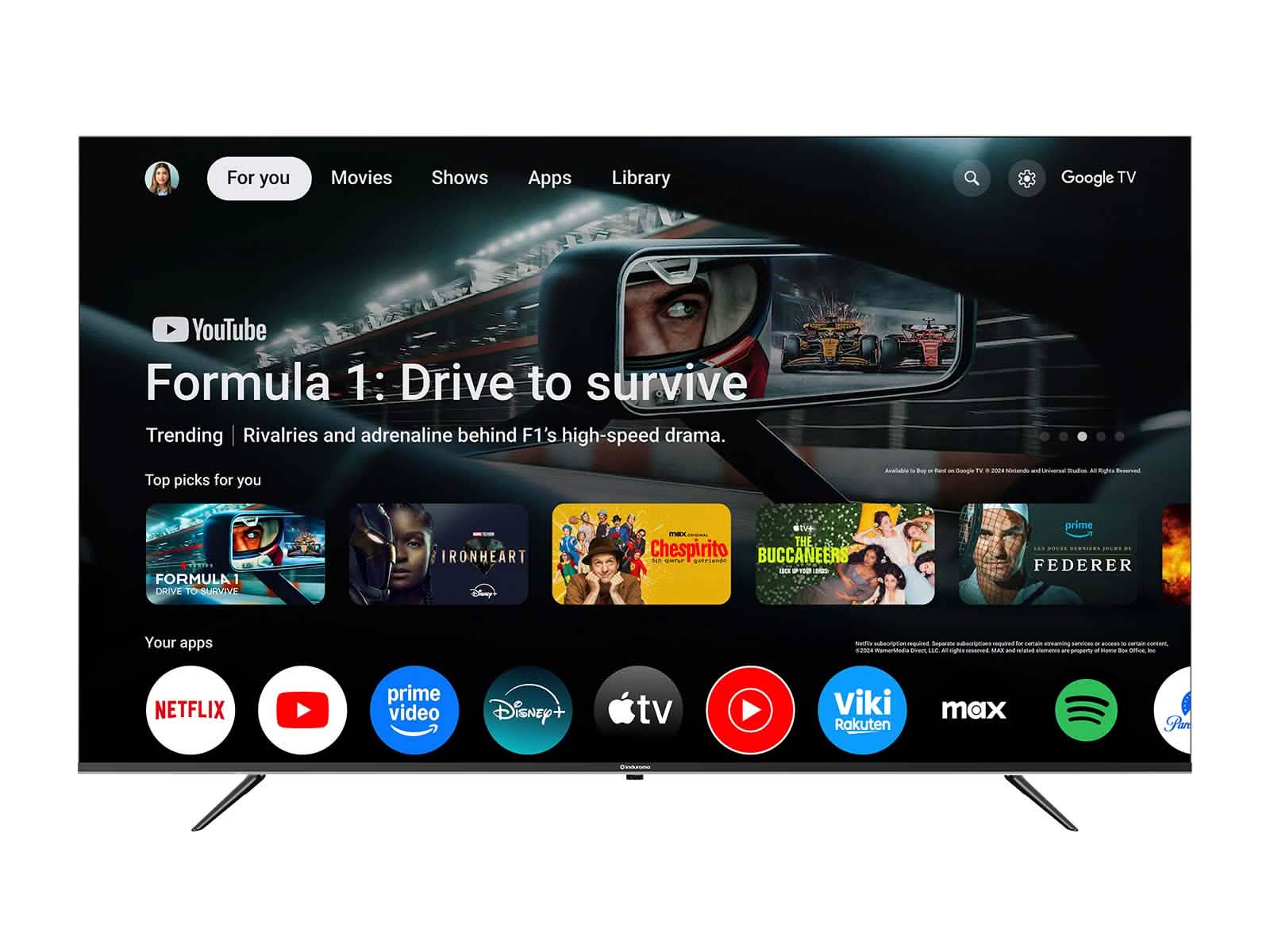 Televisor 75" QLED 4K UHD Indurama