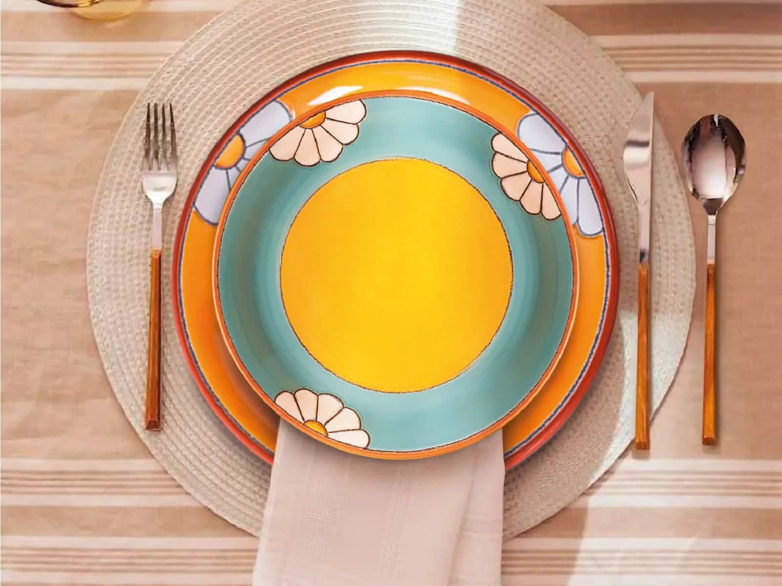 Vajilla Vega Margaritas 4 Puestos Artesa