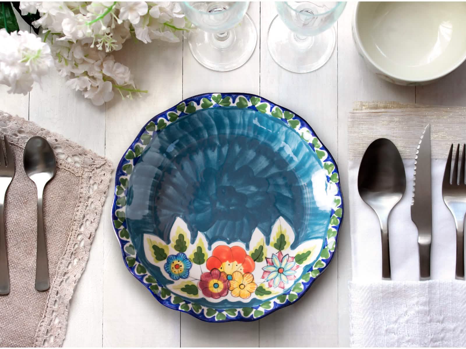 Vajilla Flores de Campo 4 Puestos Artesa