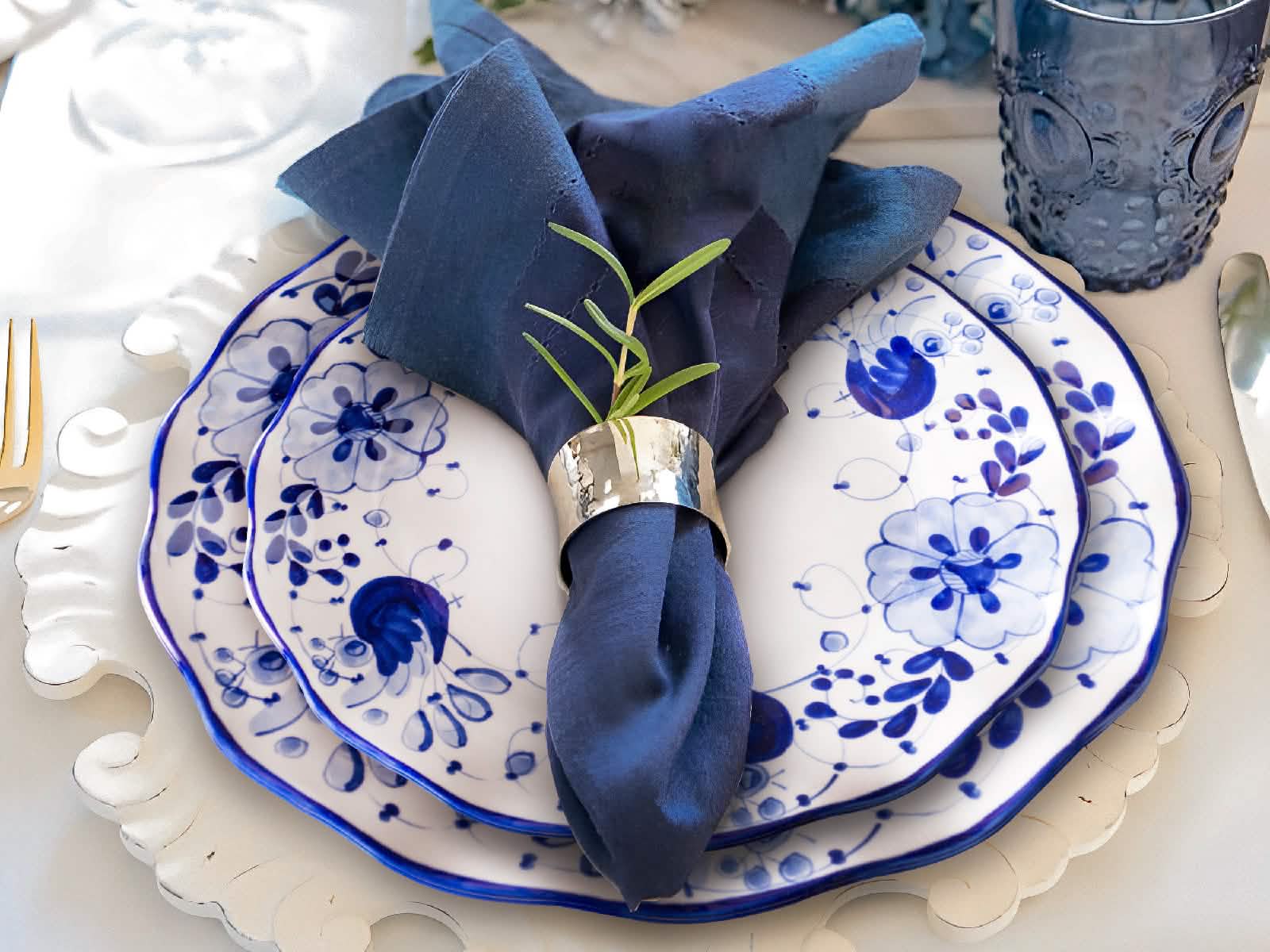 Vajilla Pajaro Azul MT 4 Puestos Artesa