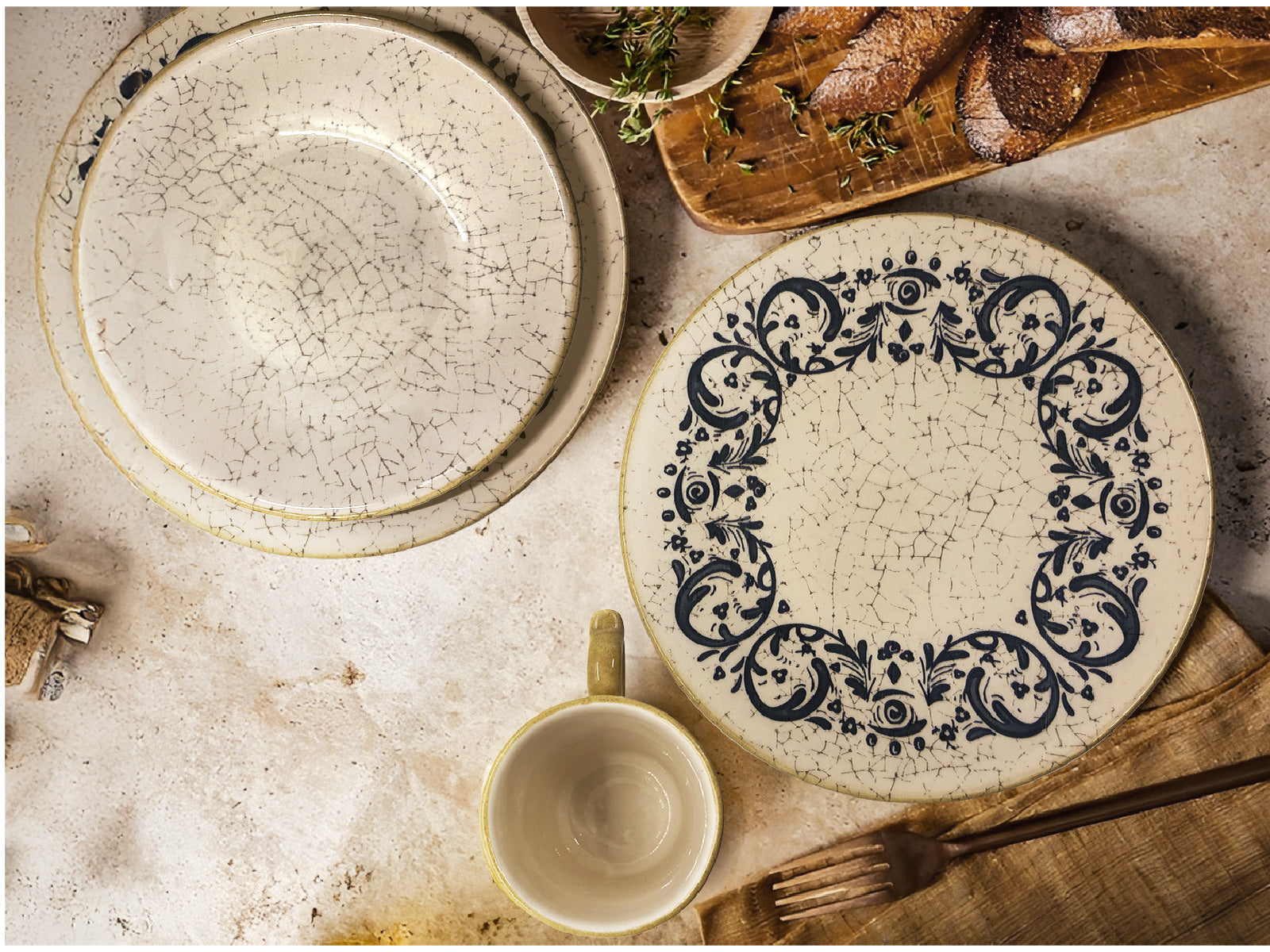 Vajilla Miykonos 4 Puestos Artesa