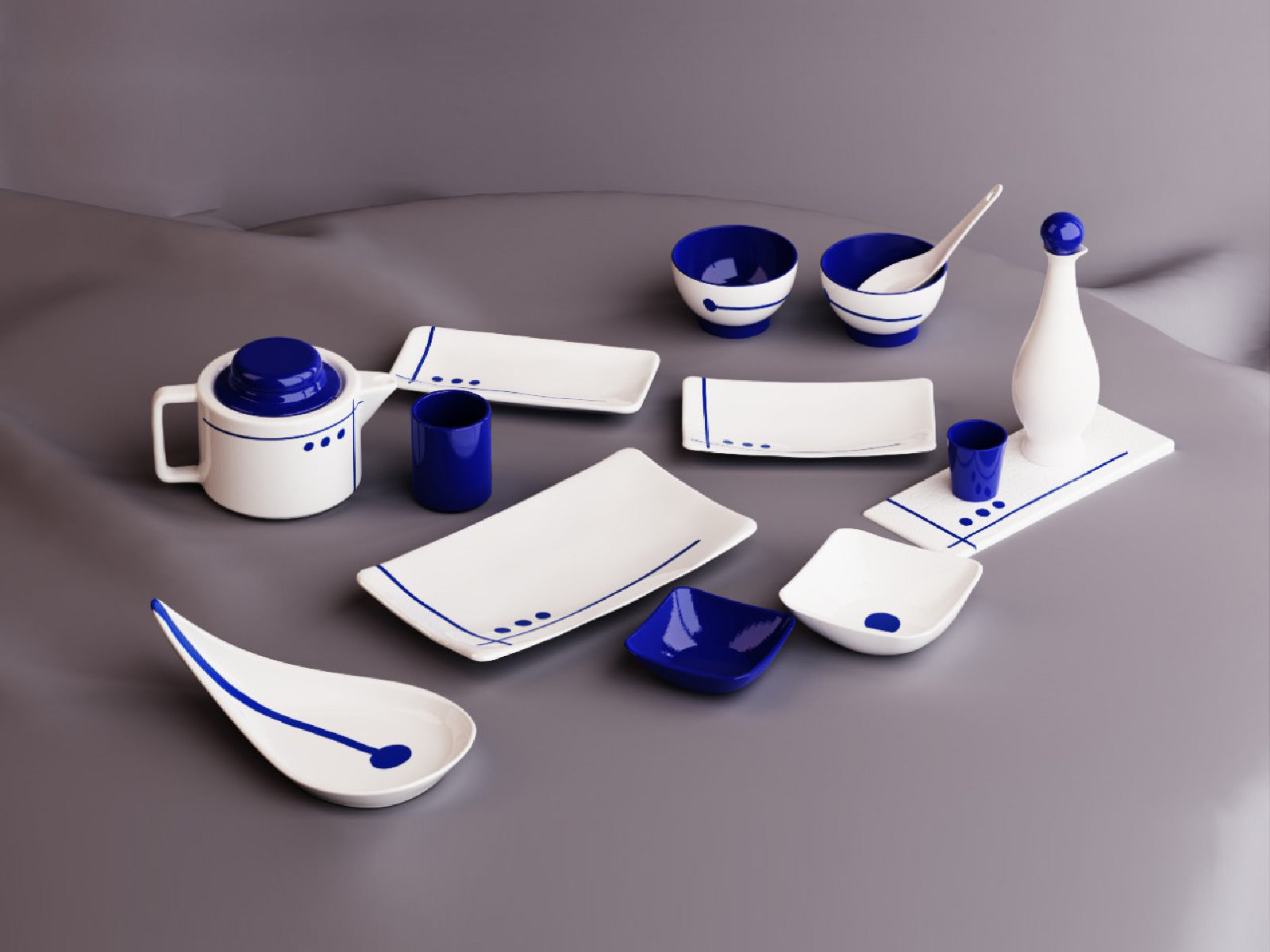 Vajilla Kaoloon Azul 4 Puestos Artesa