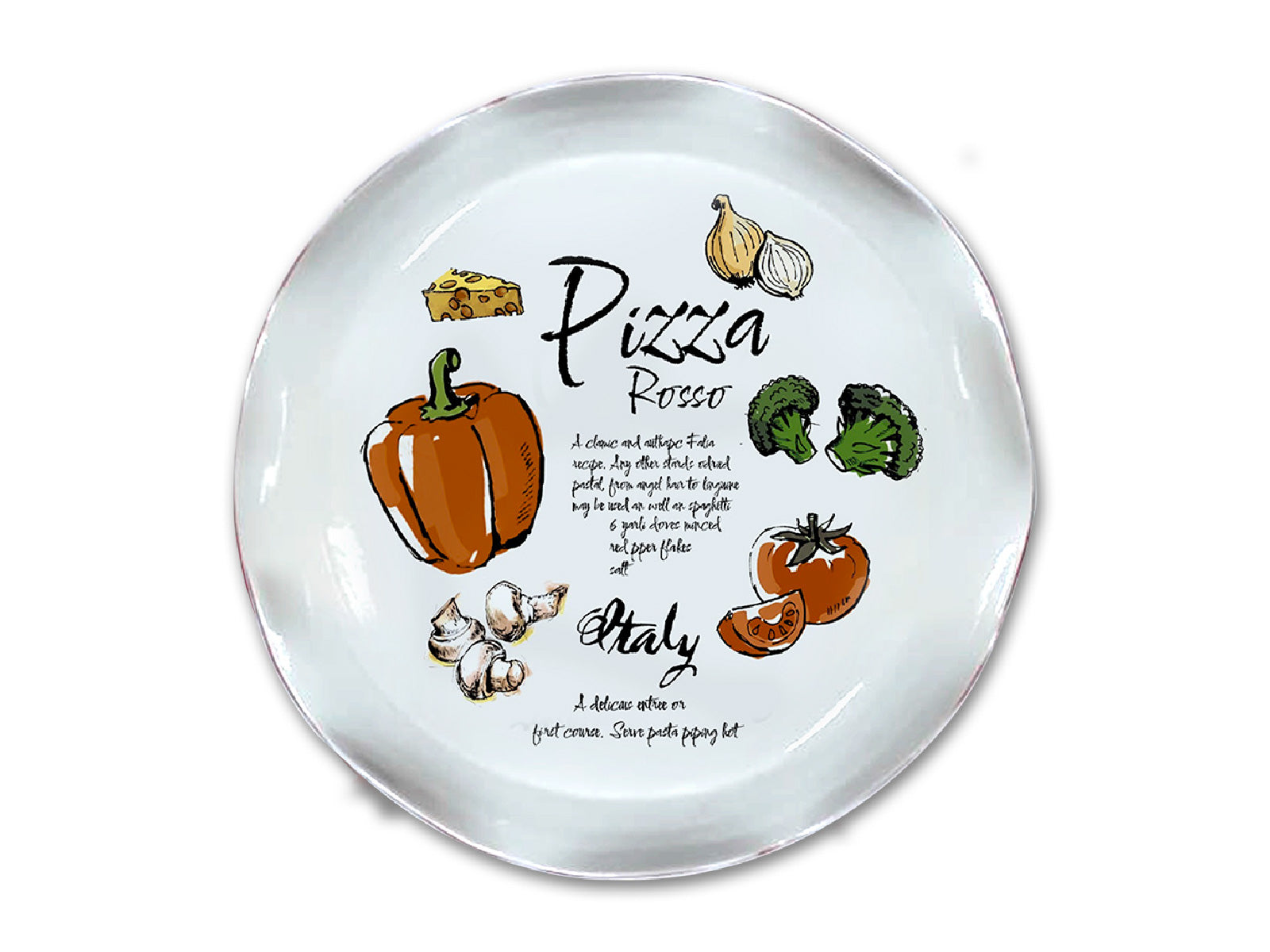 Vajilla Pizza Rosso 8 Puestos Artesa