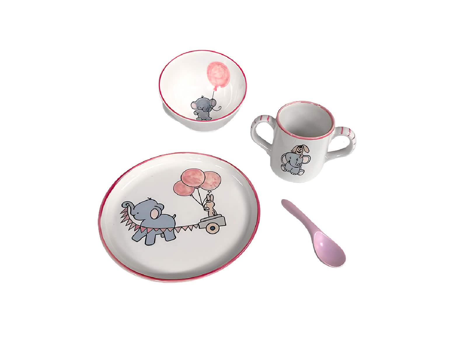Vajilla Dumbo Rose 4 Piezas Artesa