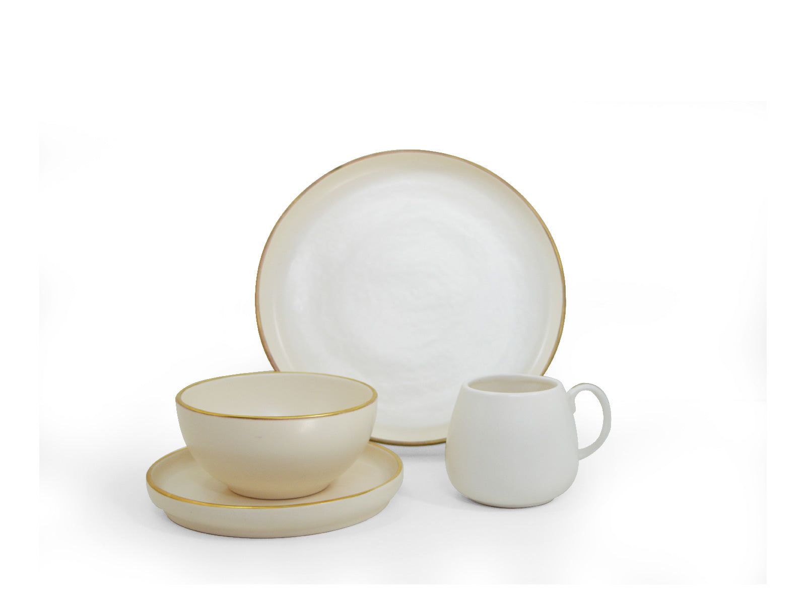 Vajilla Amalfi Blanco 4 Puestos Artesa