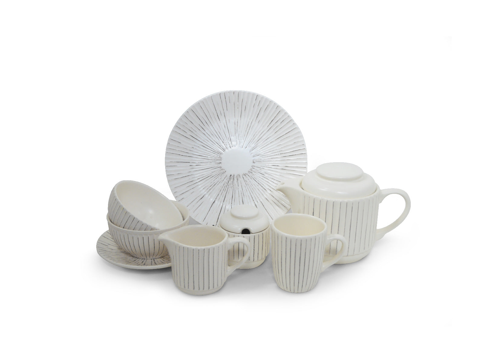 Vajilla Shell Blanco 4 Puestos Artesa