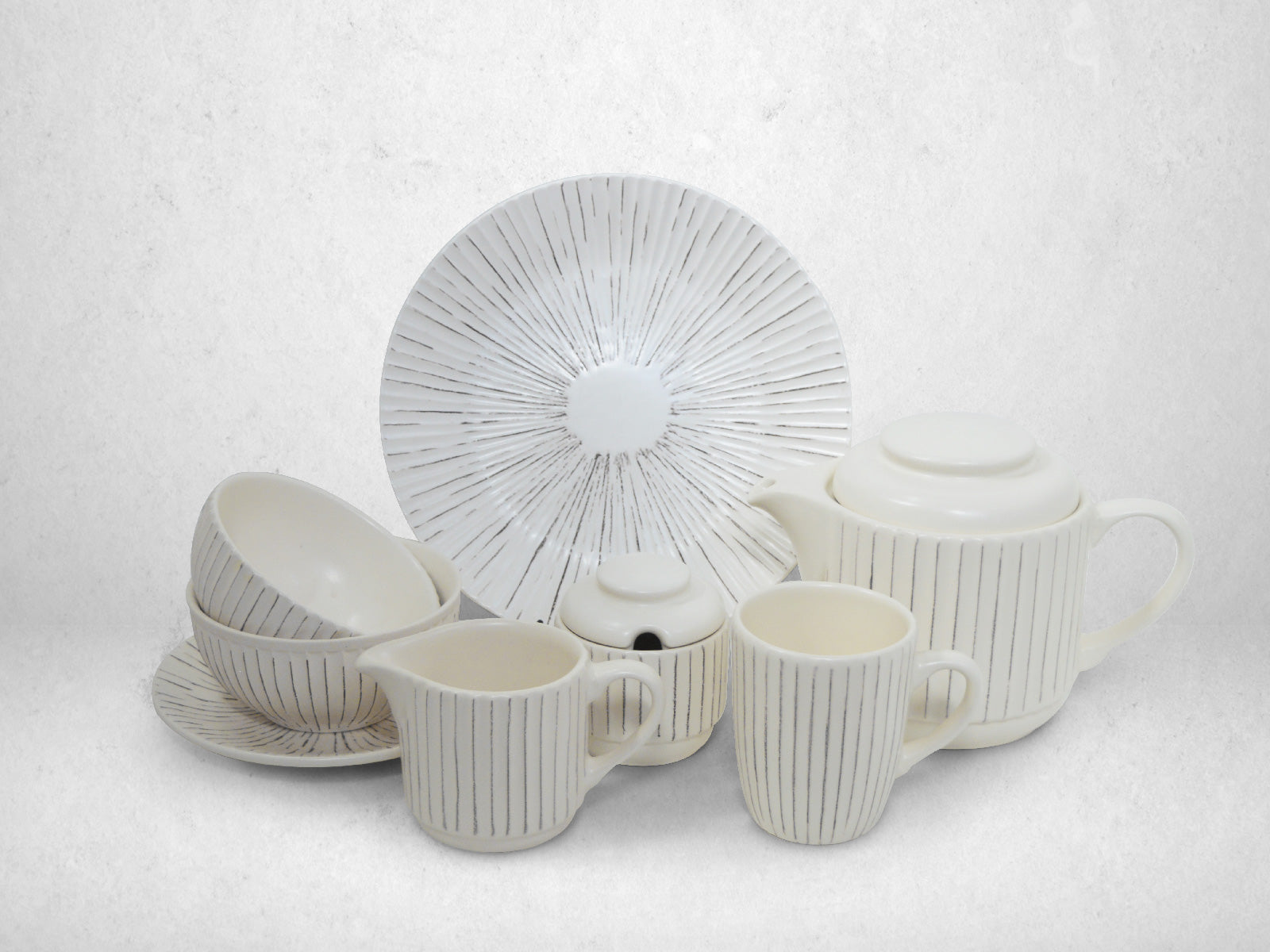 Vajilla Shell Blanco 4 Puestos Artesa