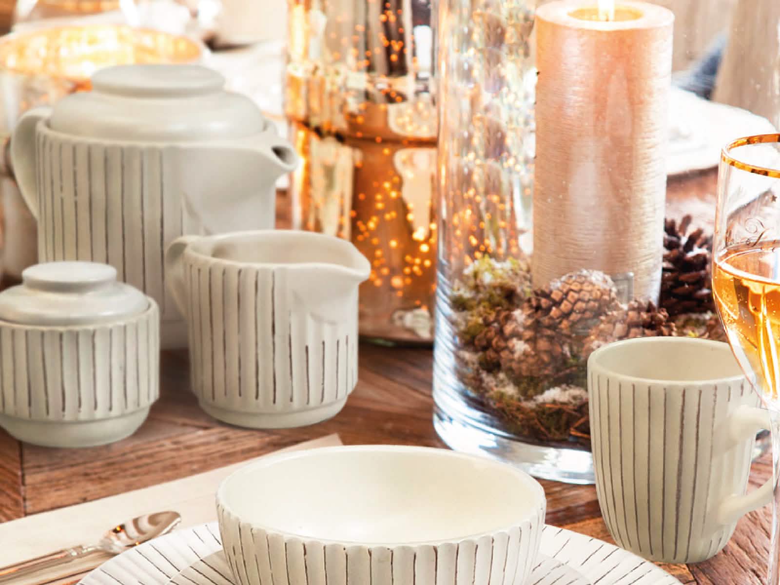 Vajilla Shell Blanco 4 Puestos Artesa