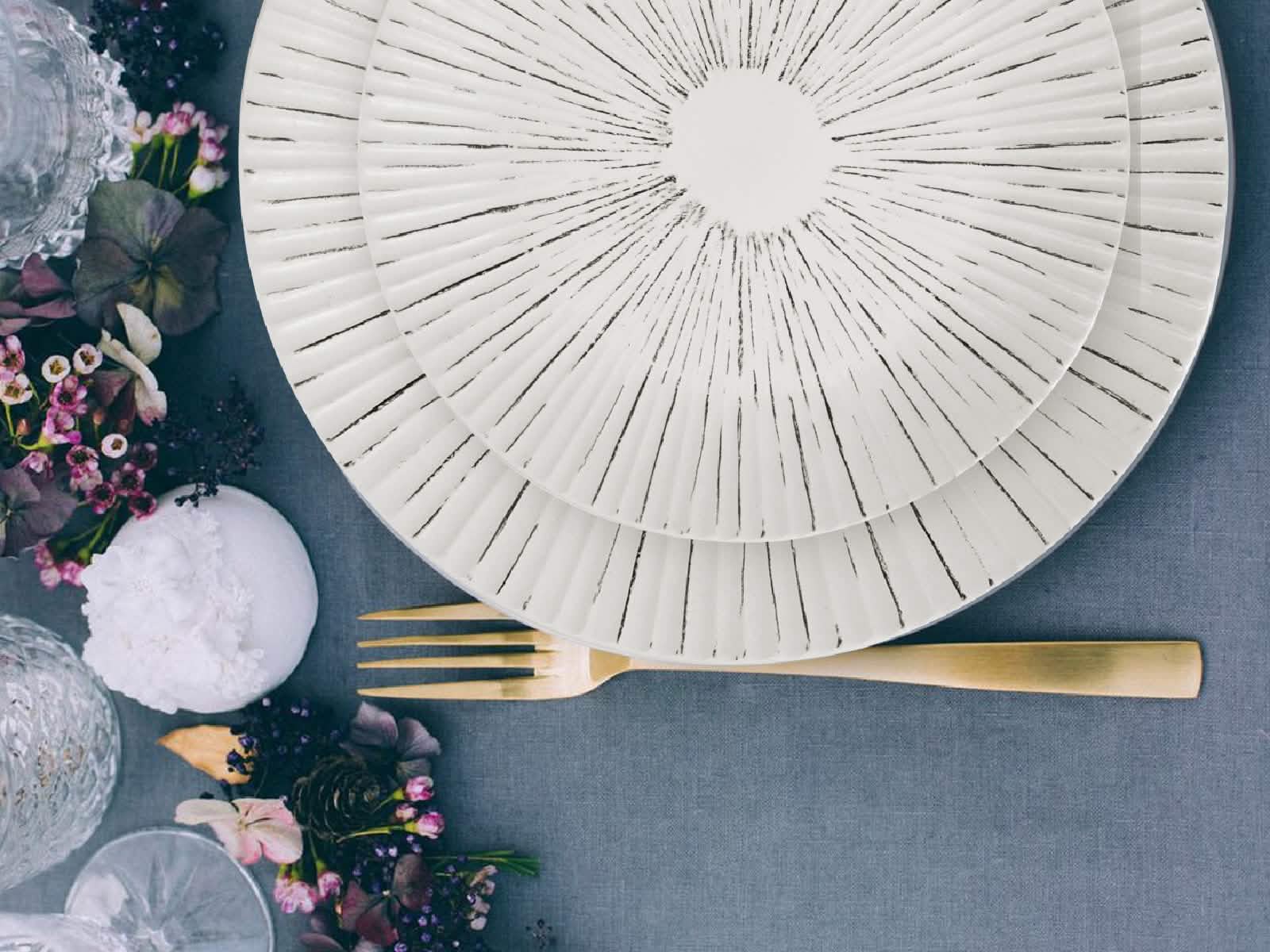 Vajilla Shell Blanco 4 Puestos Artesa