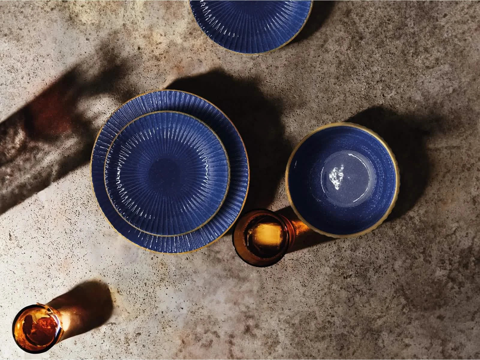 Vajilla Shell Indigo 4 Puestos Artesa