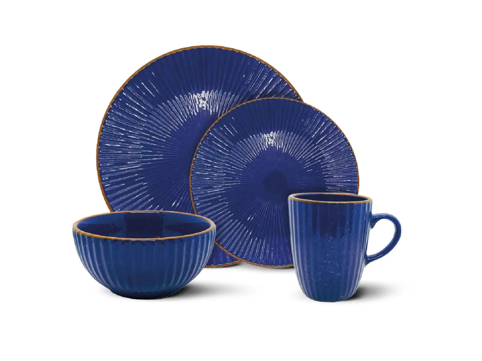 Vajilla Shell Indigo 4 Puestos Artesa